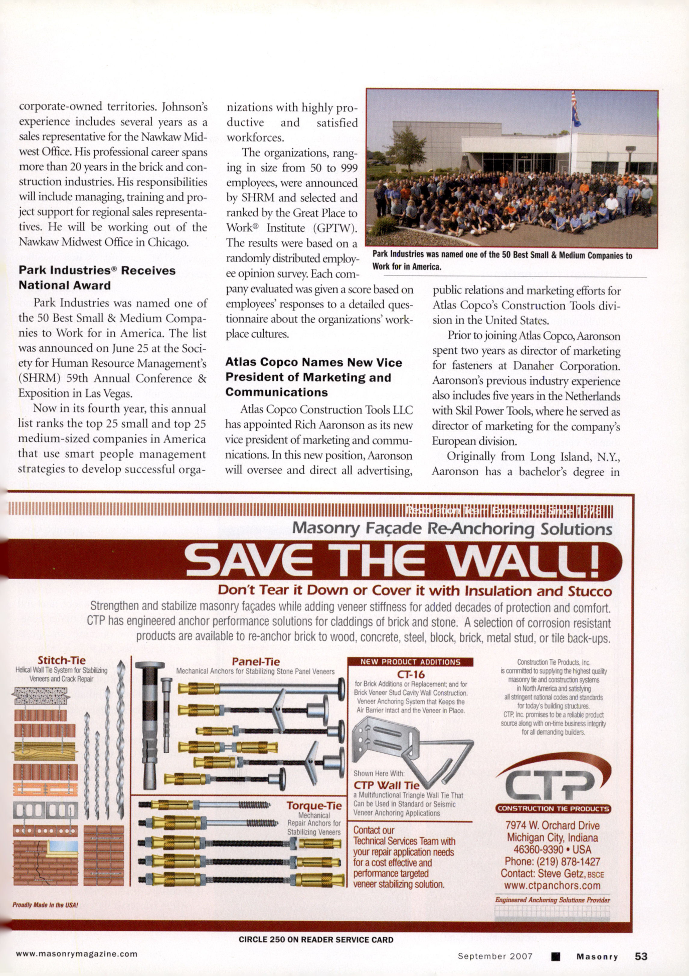 Masonry Magazine September 2007 Page. 55