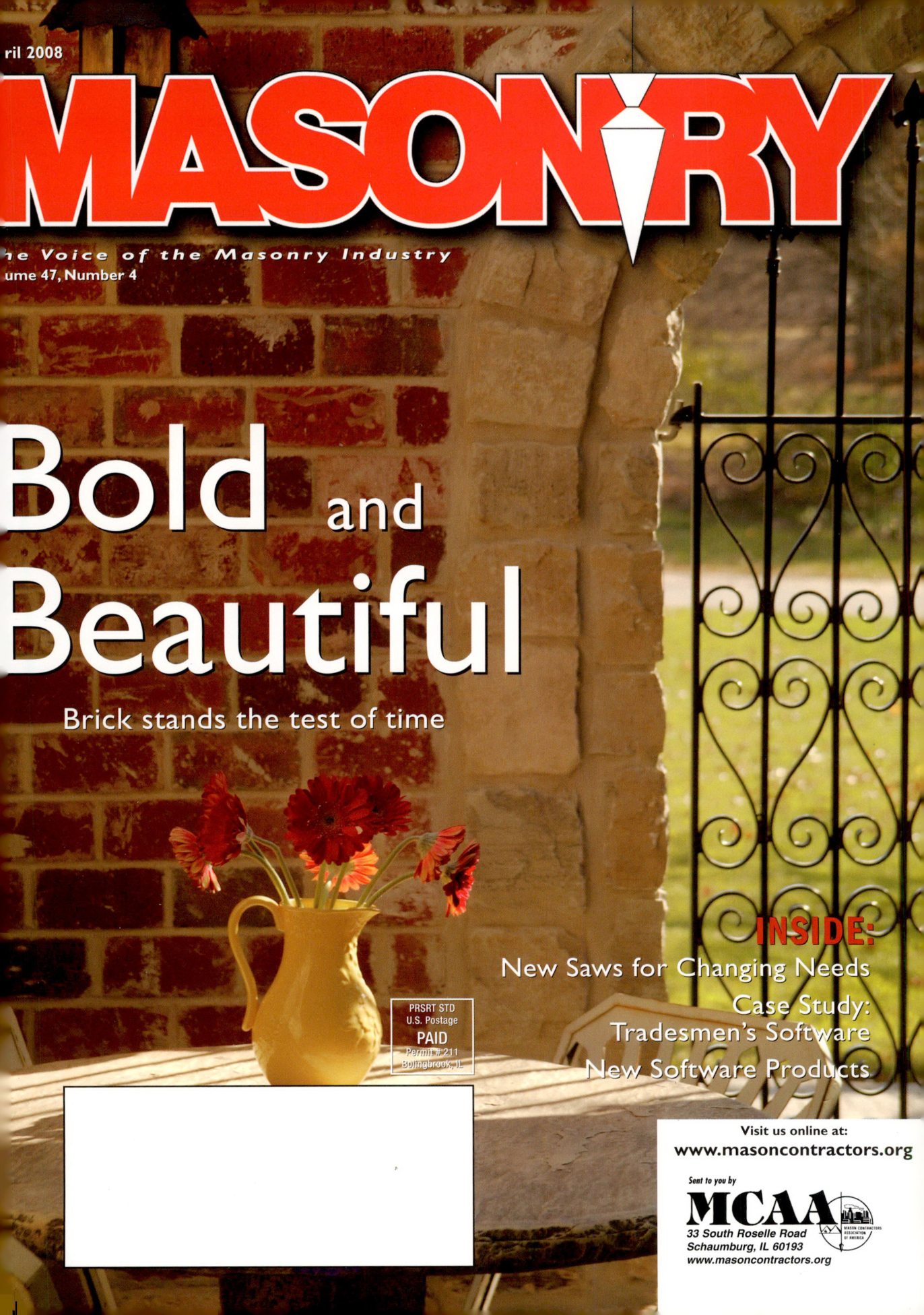 Masonry Magazine April 2008 Page. 1