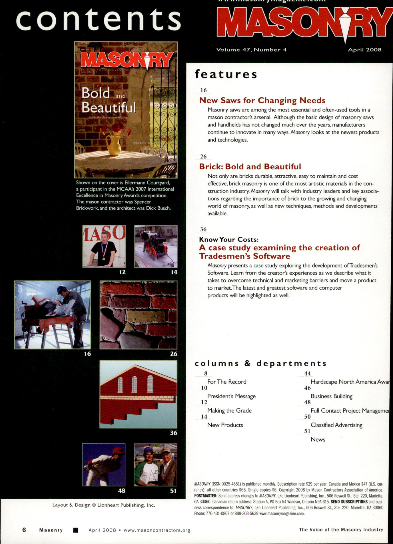 Masonry Magazine April 2008 Page. 8