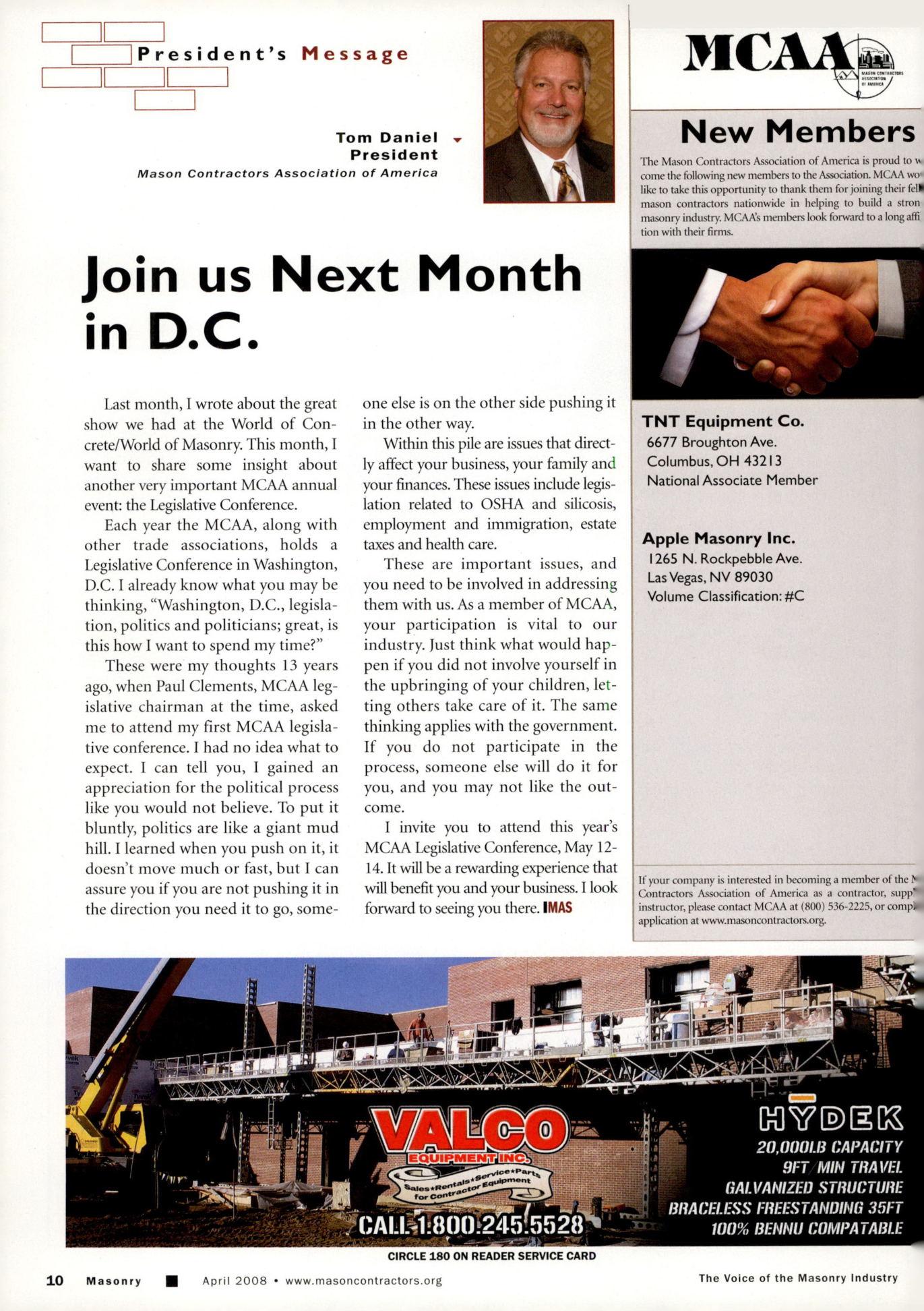 Masonry Magazine April 2008 Page. 12