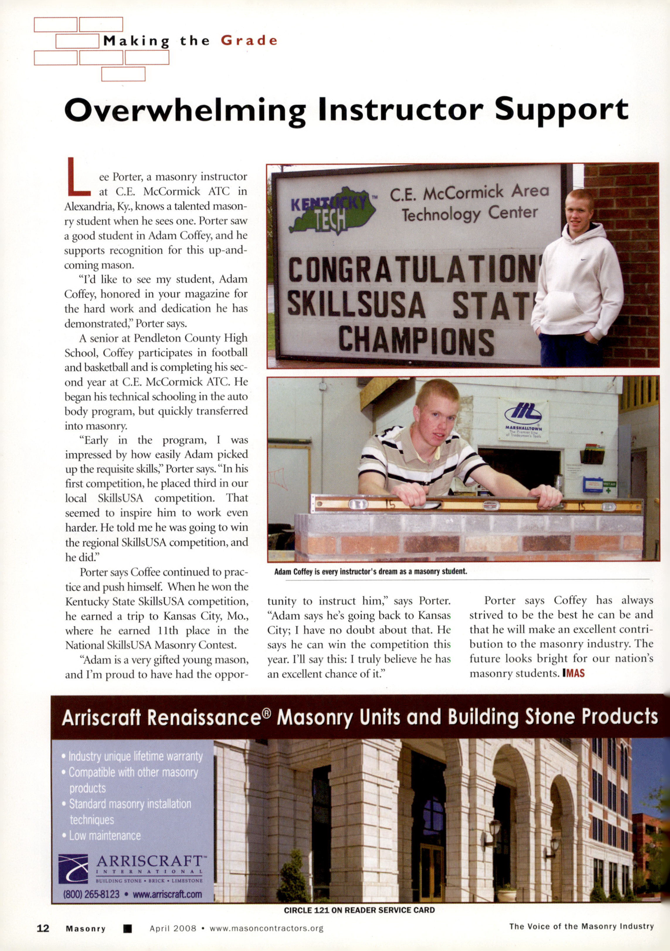 Masonry Magazine April 2008 Page. 14