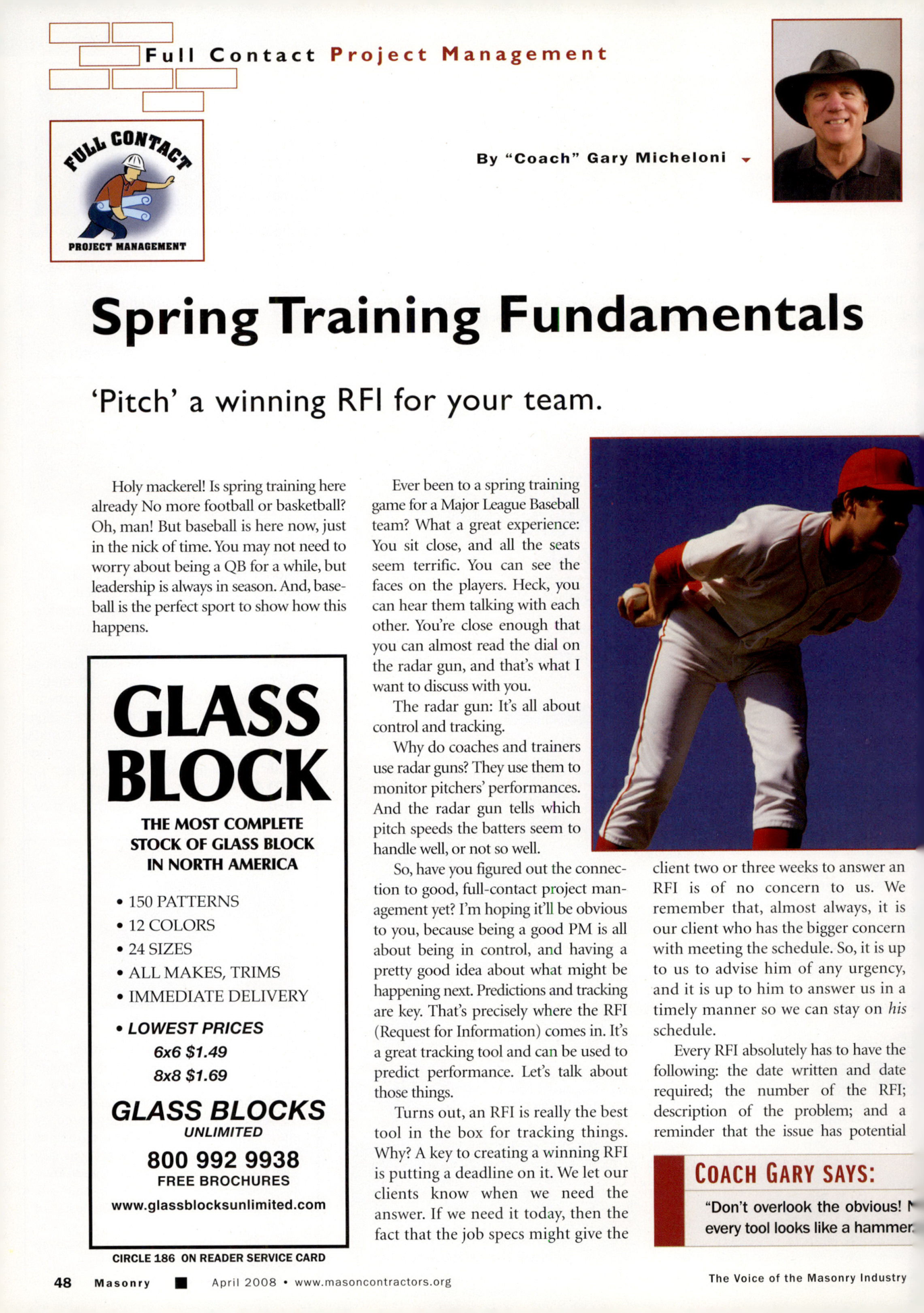 Masonry Magazine April 2008 Page. 50