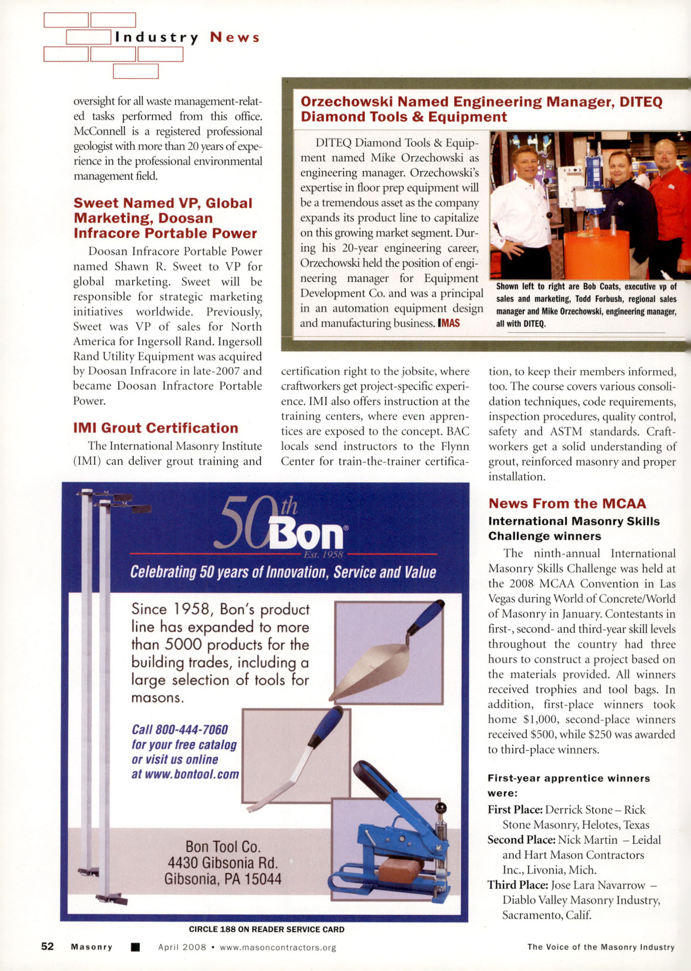 Masonry Magazine April 2008 Page. 54