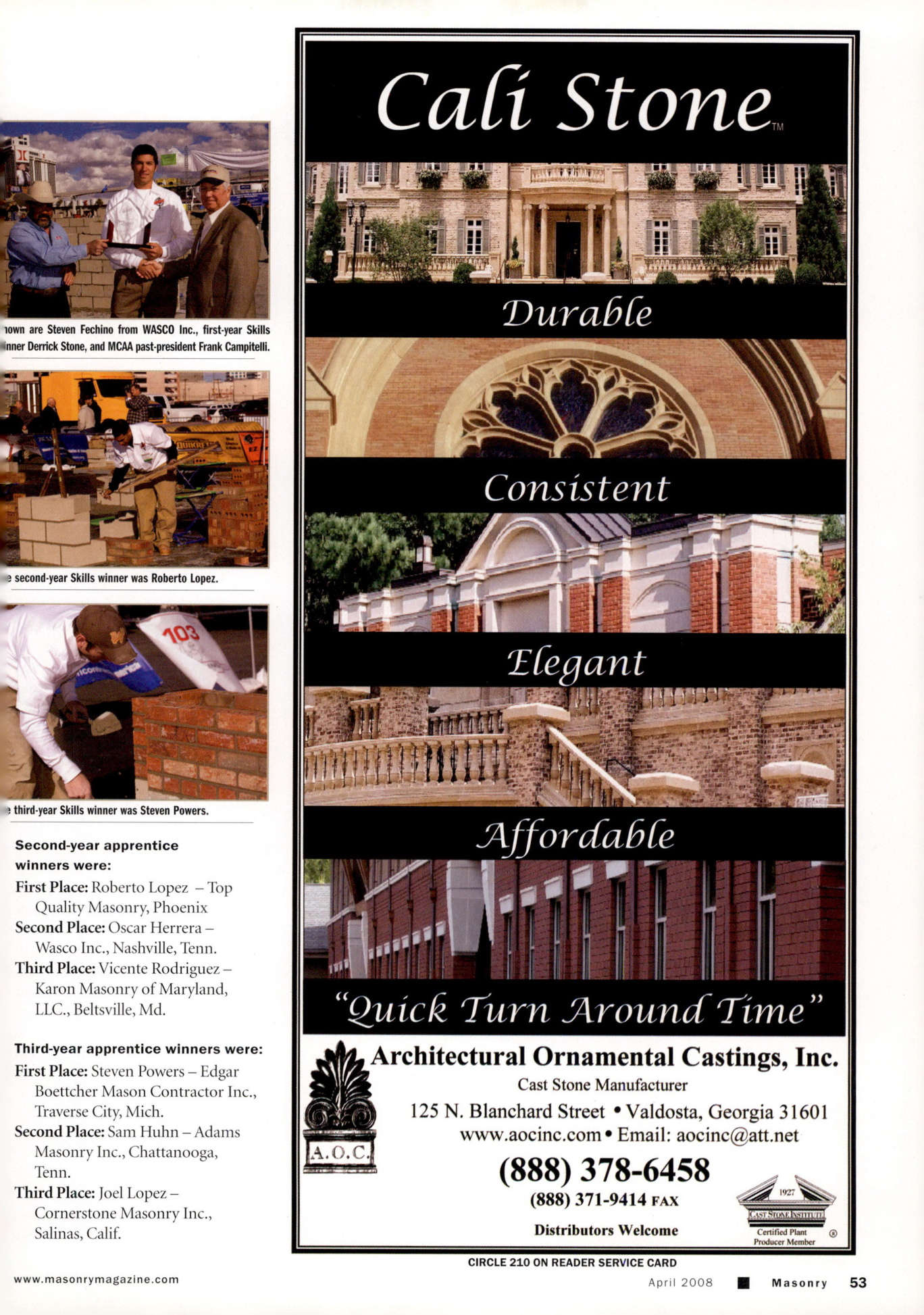 Masonry Magazine April 2008 Page. 55