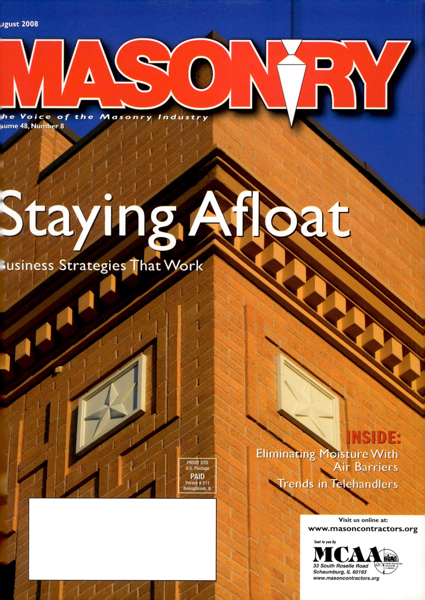 Masonry Magazine August 2008 Page. 1