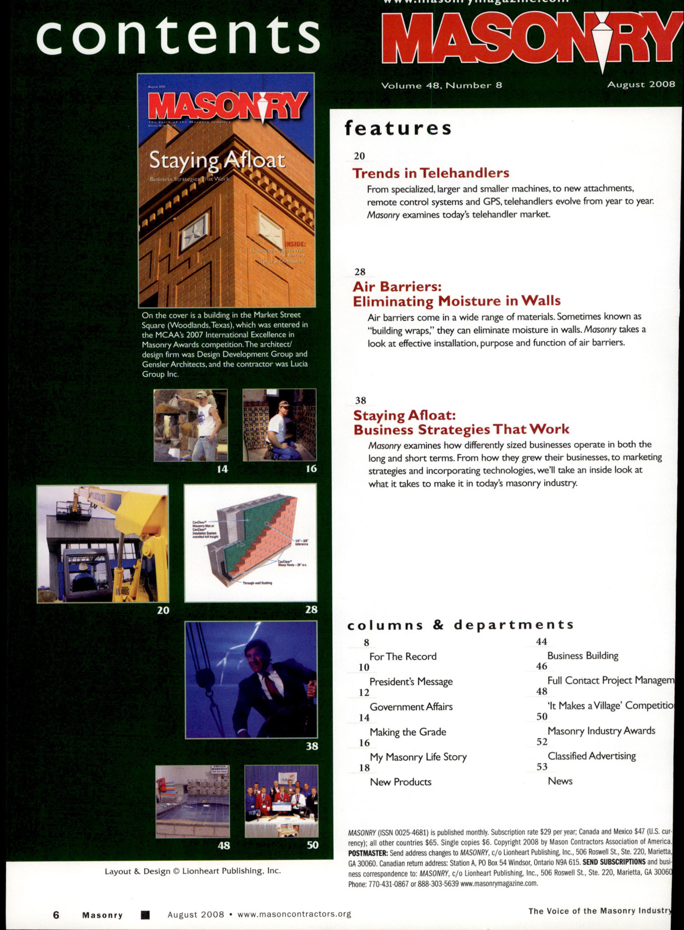 Masonry Magazine August 2008 Page. 8