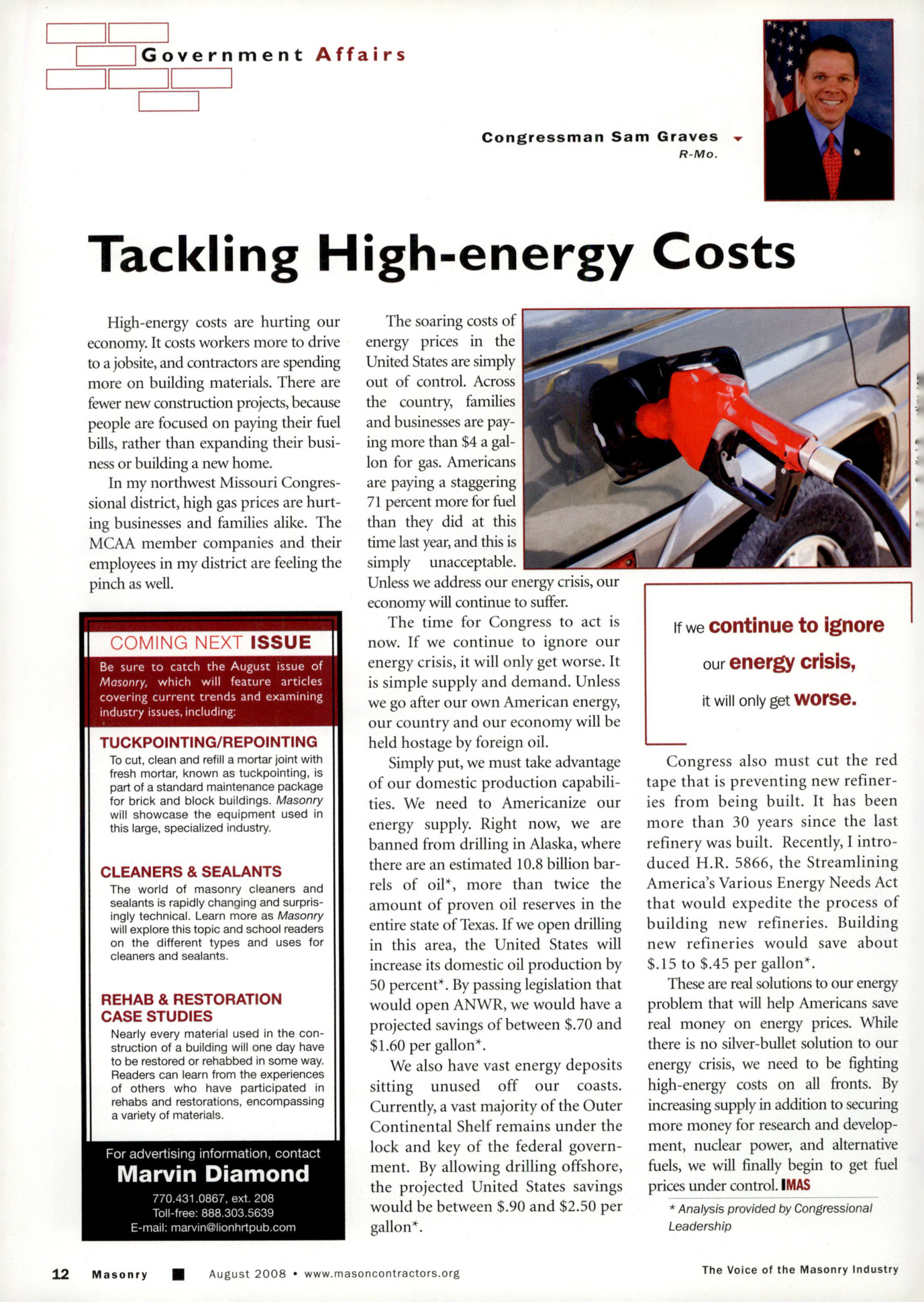 Masonry Magazine August 2008 Page. 14