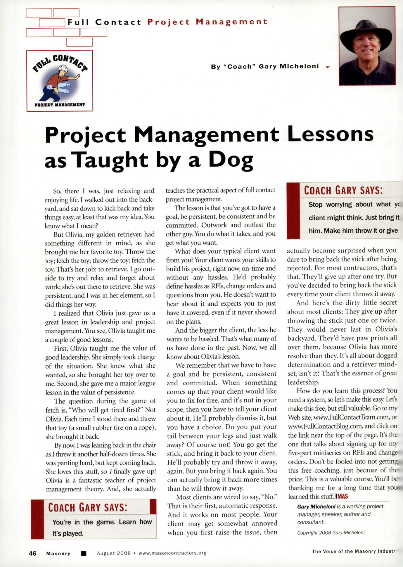 Masonry Magazine August 2008 Page. 48