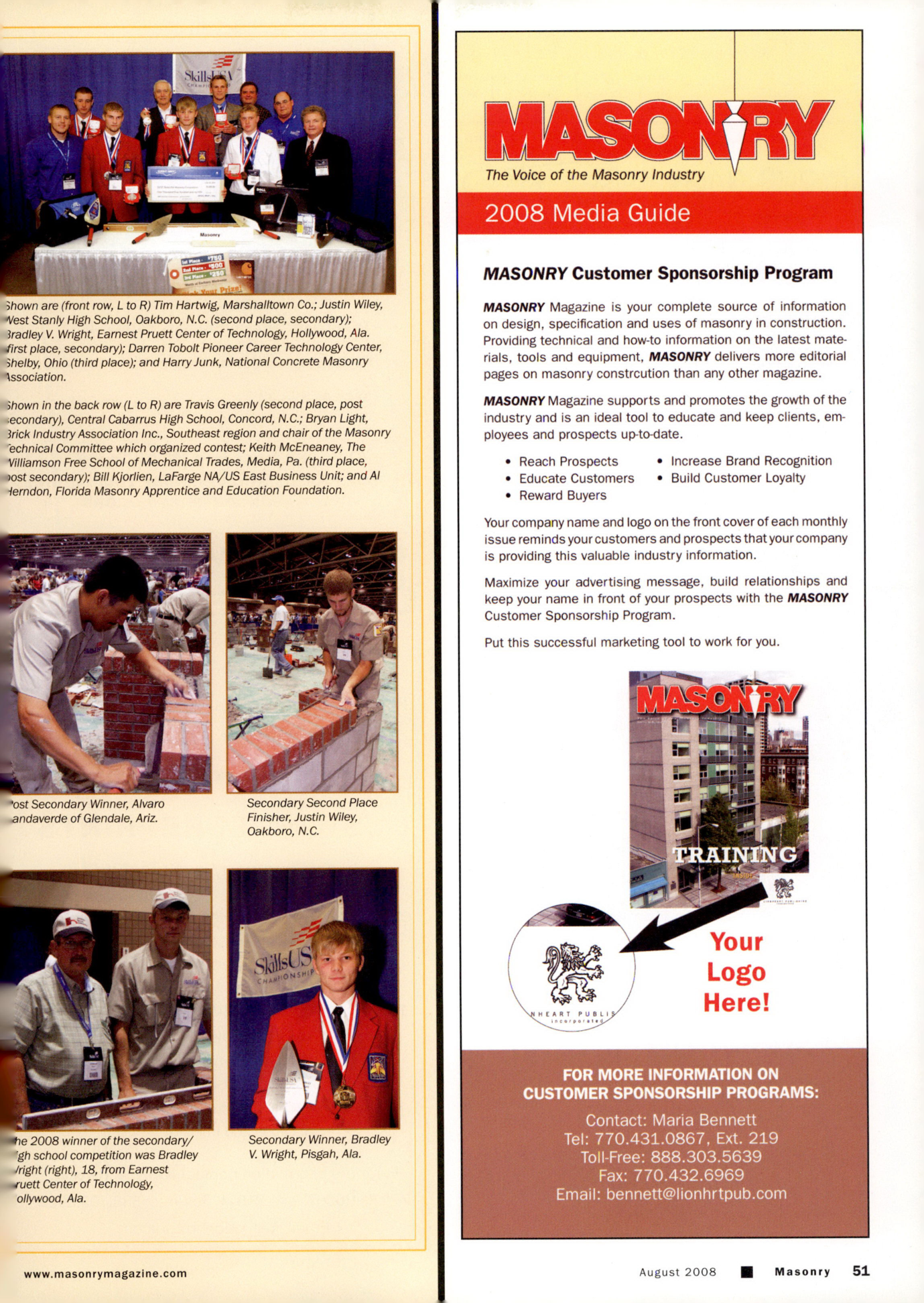 Masonry Magazine August 2008 Page. 53