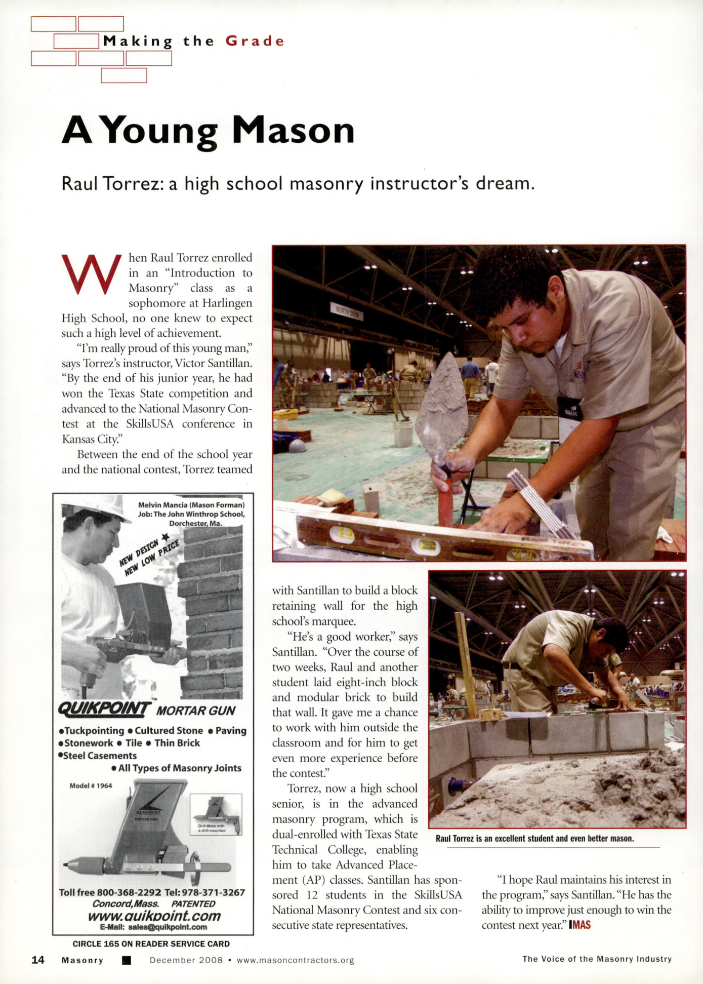 Masonry Magazine December 2008 Page. 16
