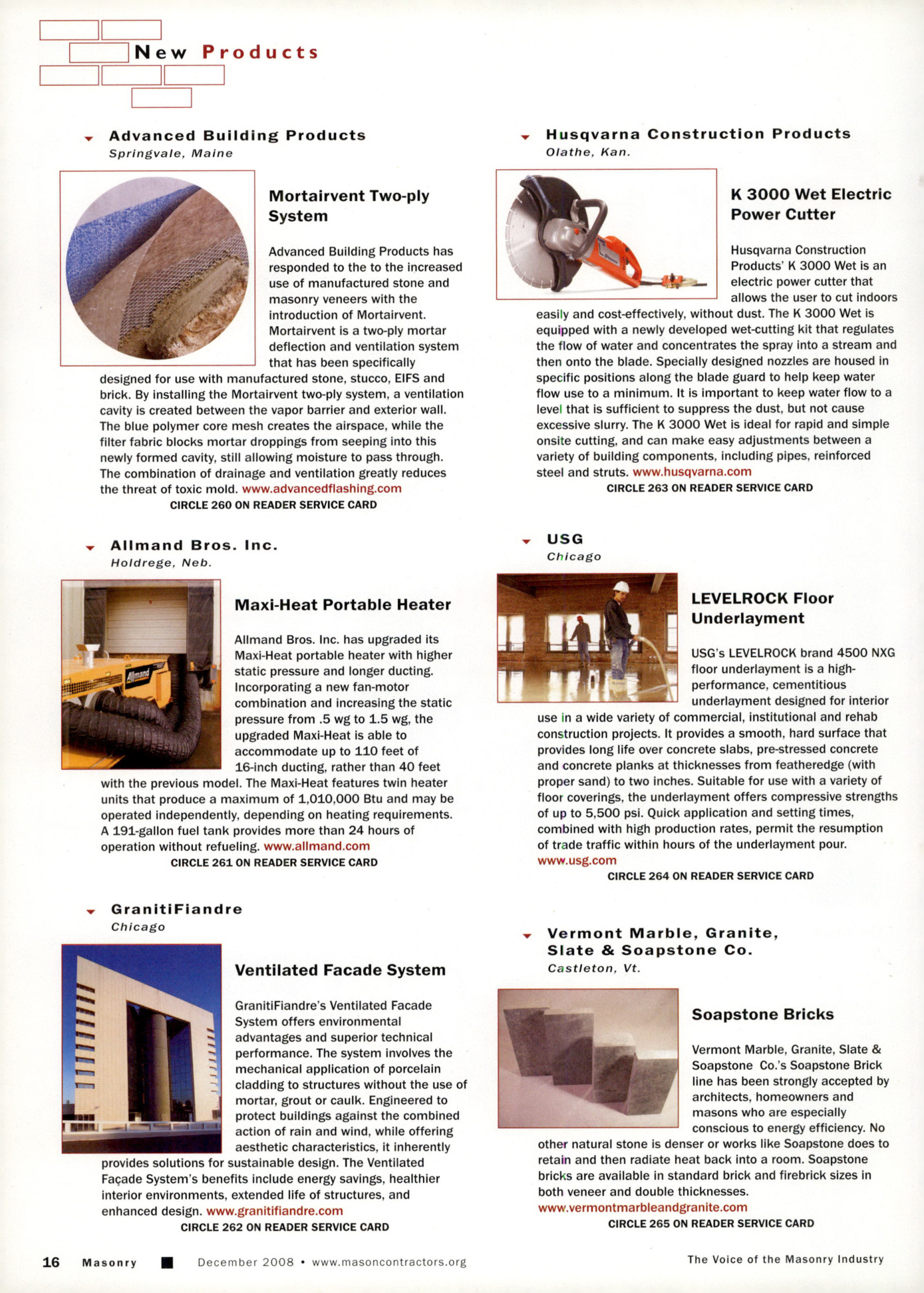 Masonry Magazine December 2008 Page. 18