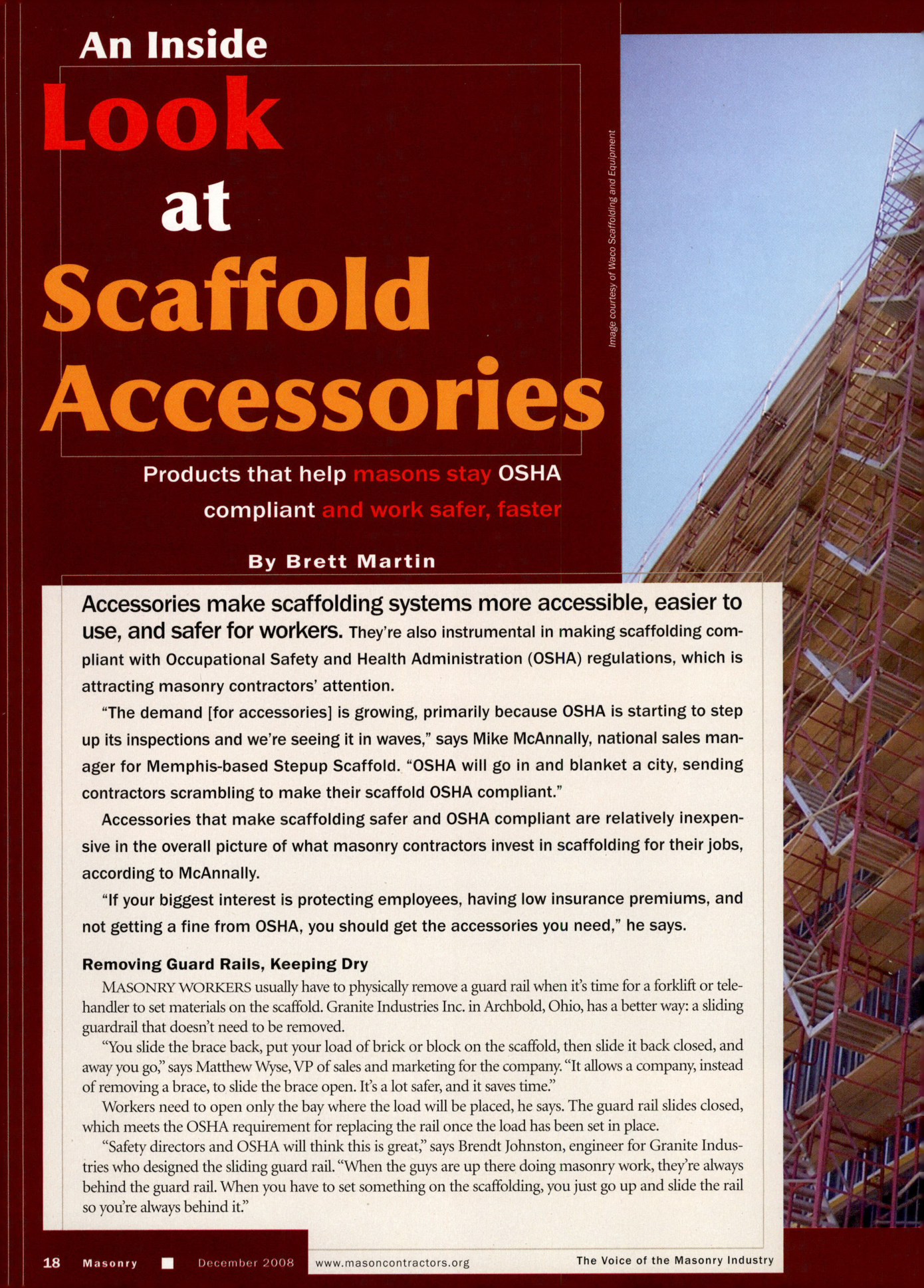 Masonry Magazine December 2008 Page. 20