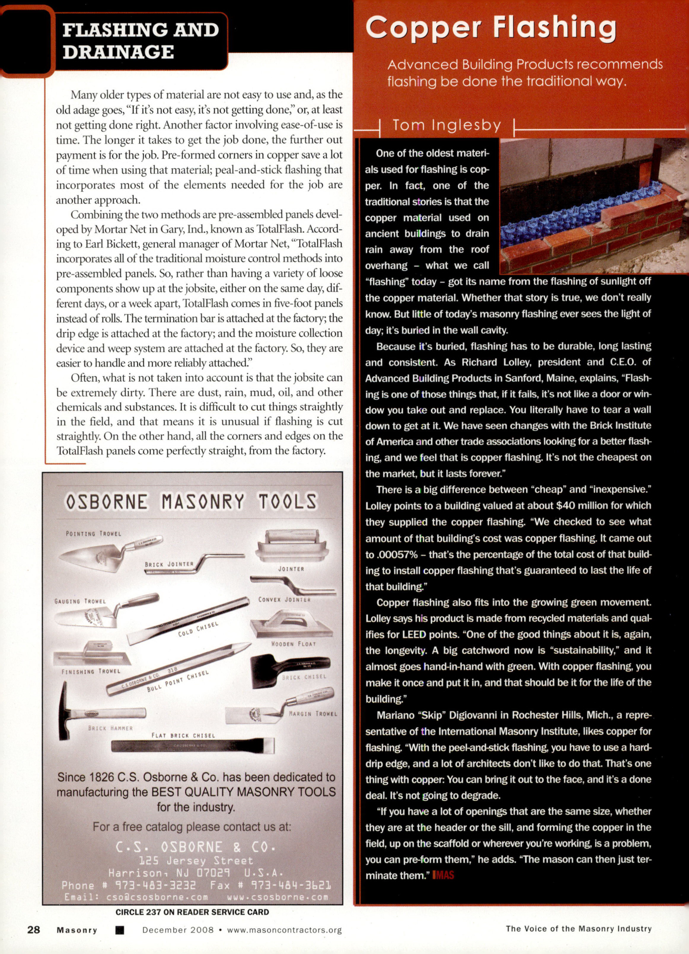 Masonry Magazine December 2008 Page. 30