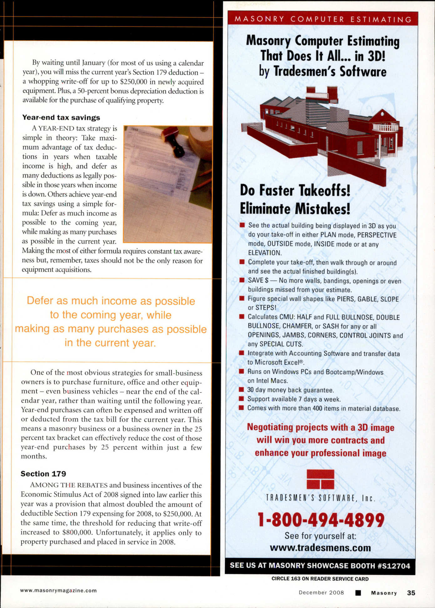 Masonry Magazine December 2008 Page. 37