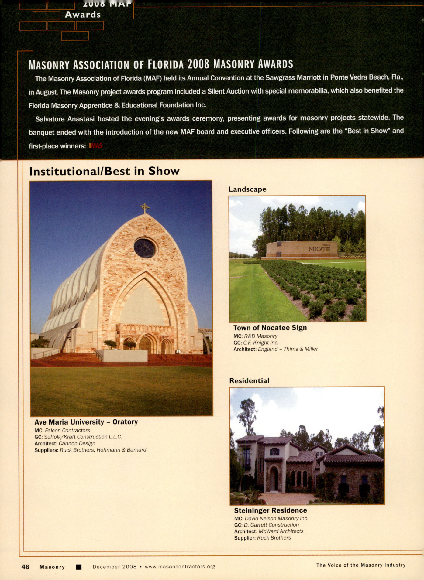 Masonry Magazine December 2008 Page. 48