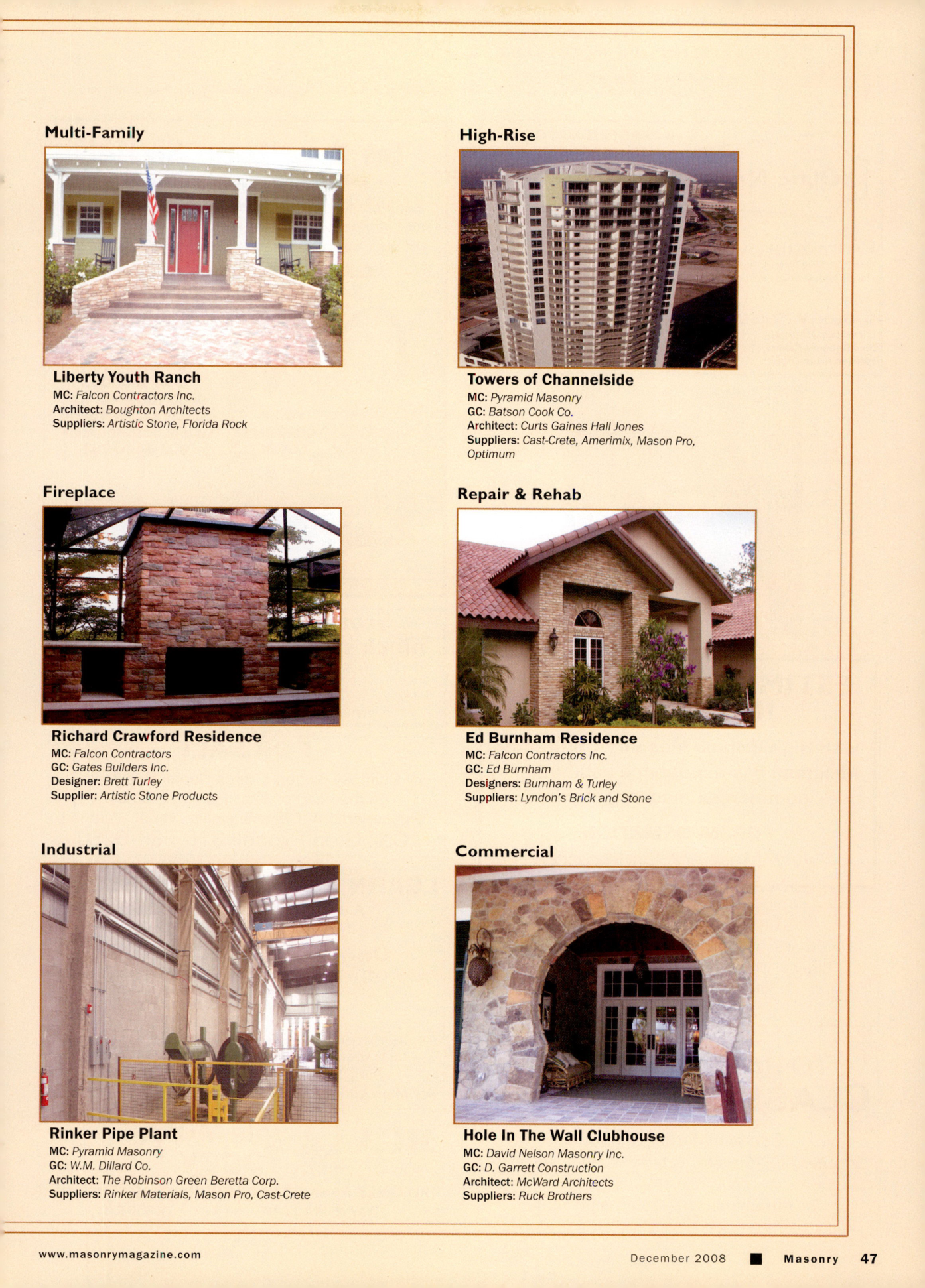 Masonry Magazine December 2008 Page. 49