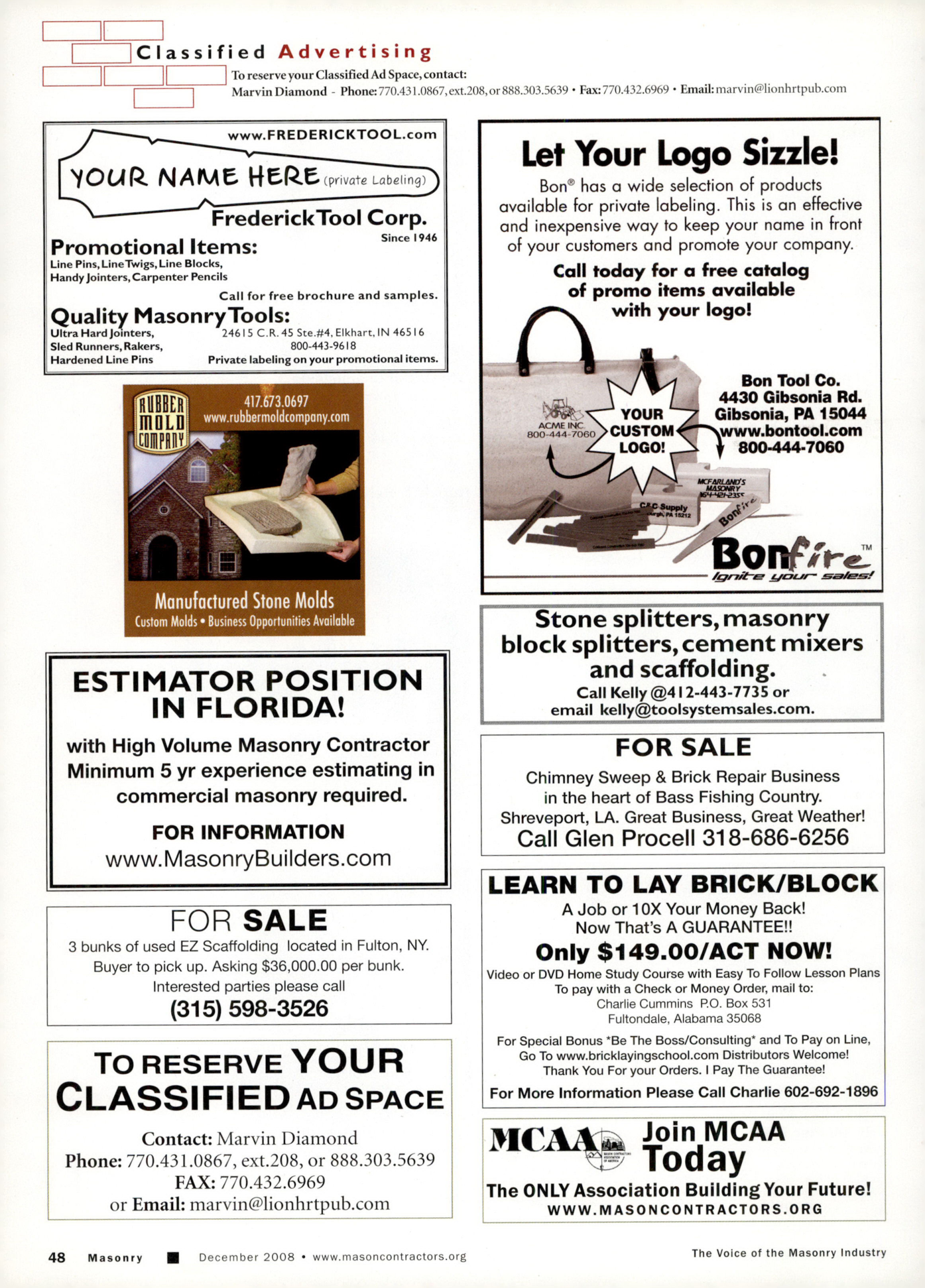Masonry Magazine December 2008 Page. 50