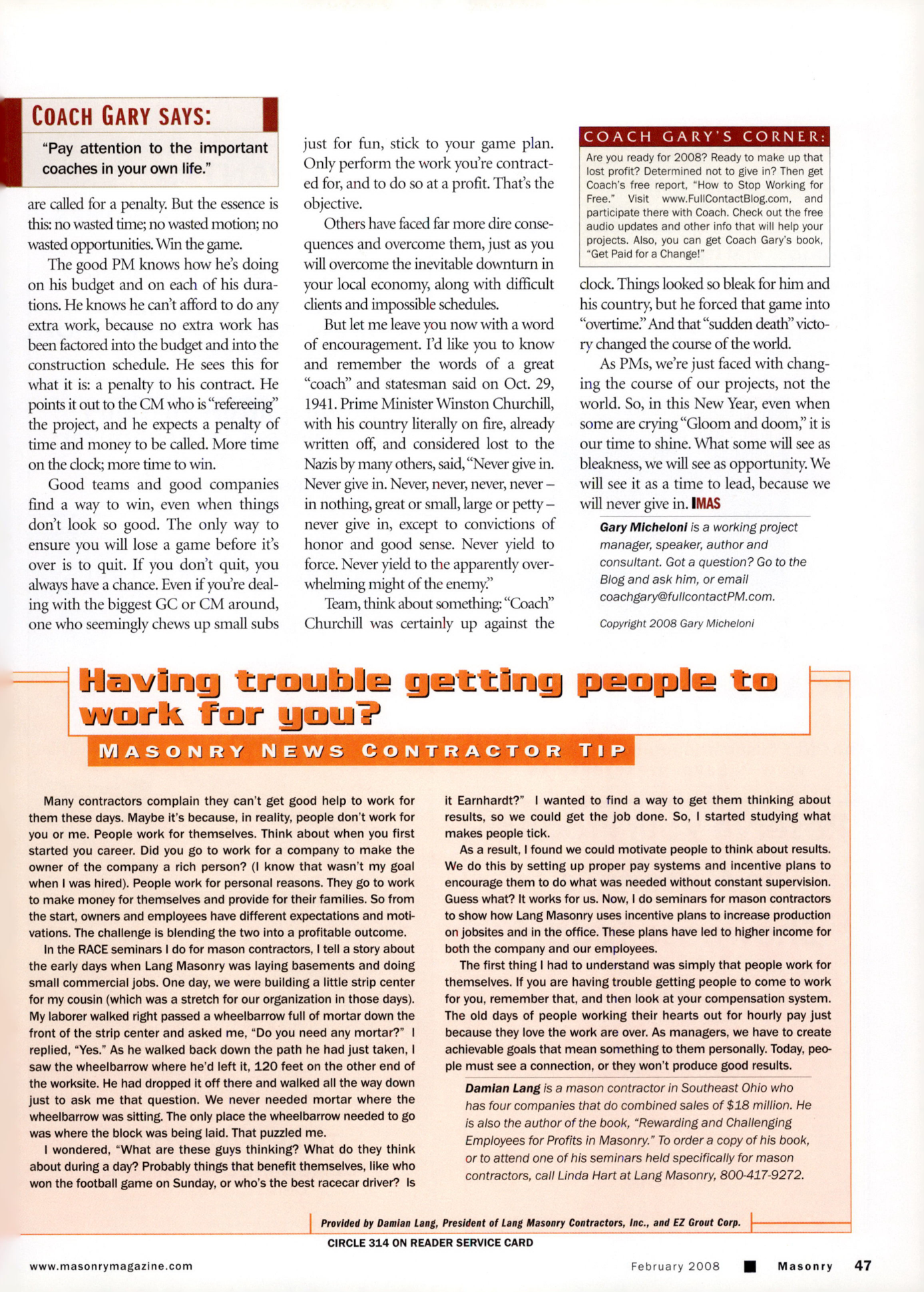 Masonry Magazine February 2008 Page. 49