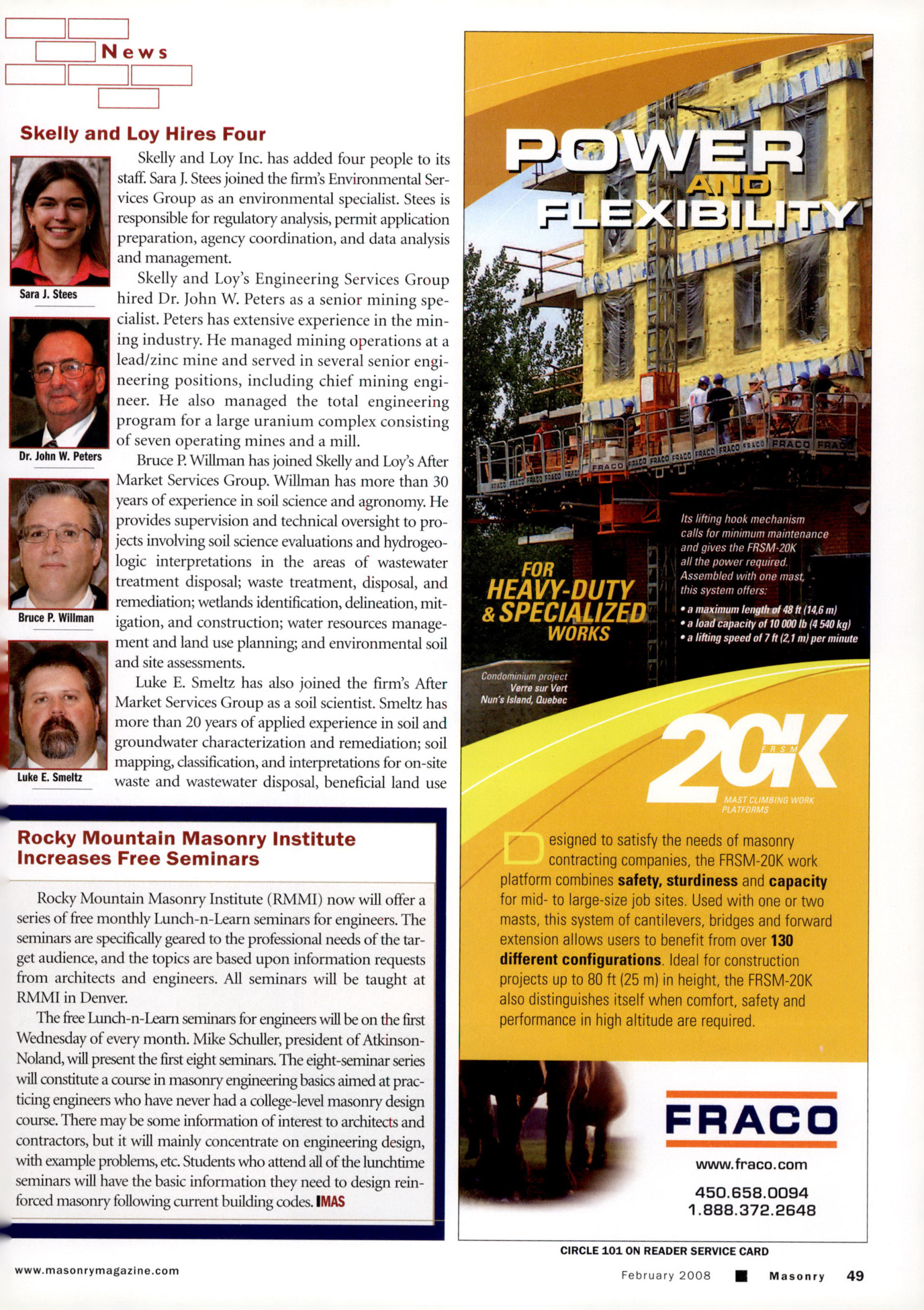 Masonry Magazine February 2008 Page. 51