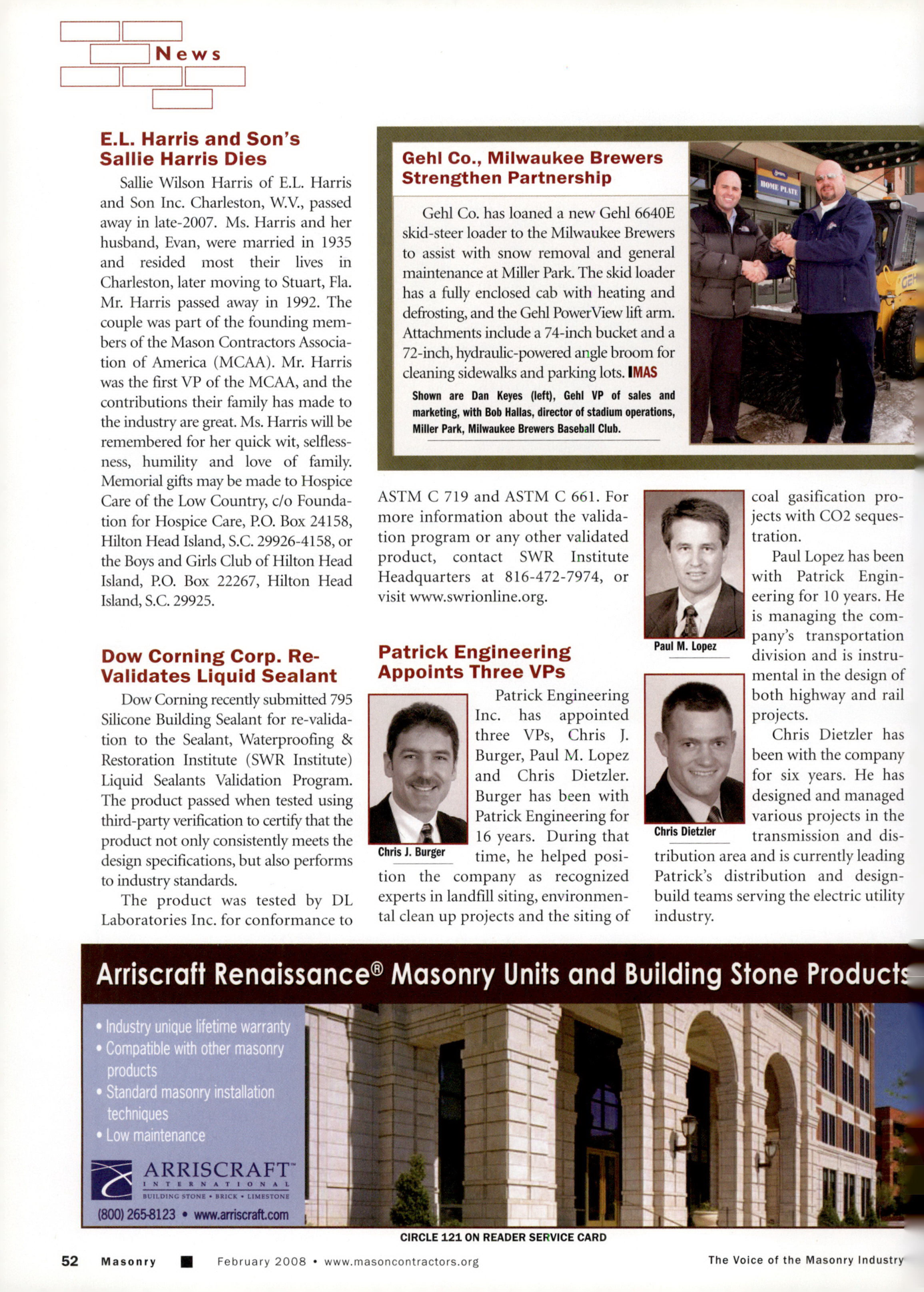 Masonry Magazine February 2008 Page. 54