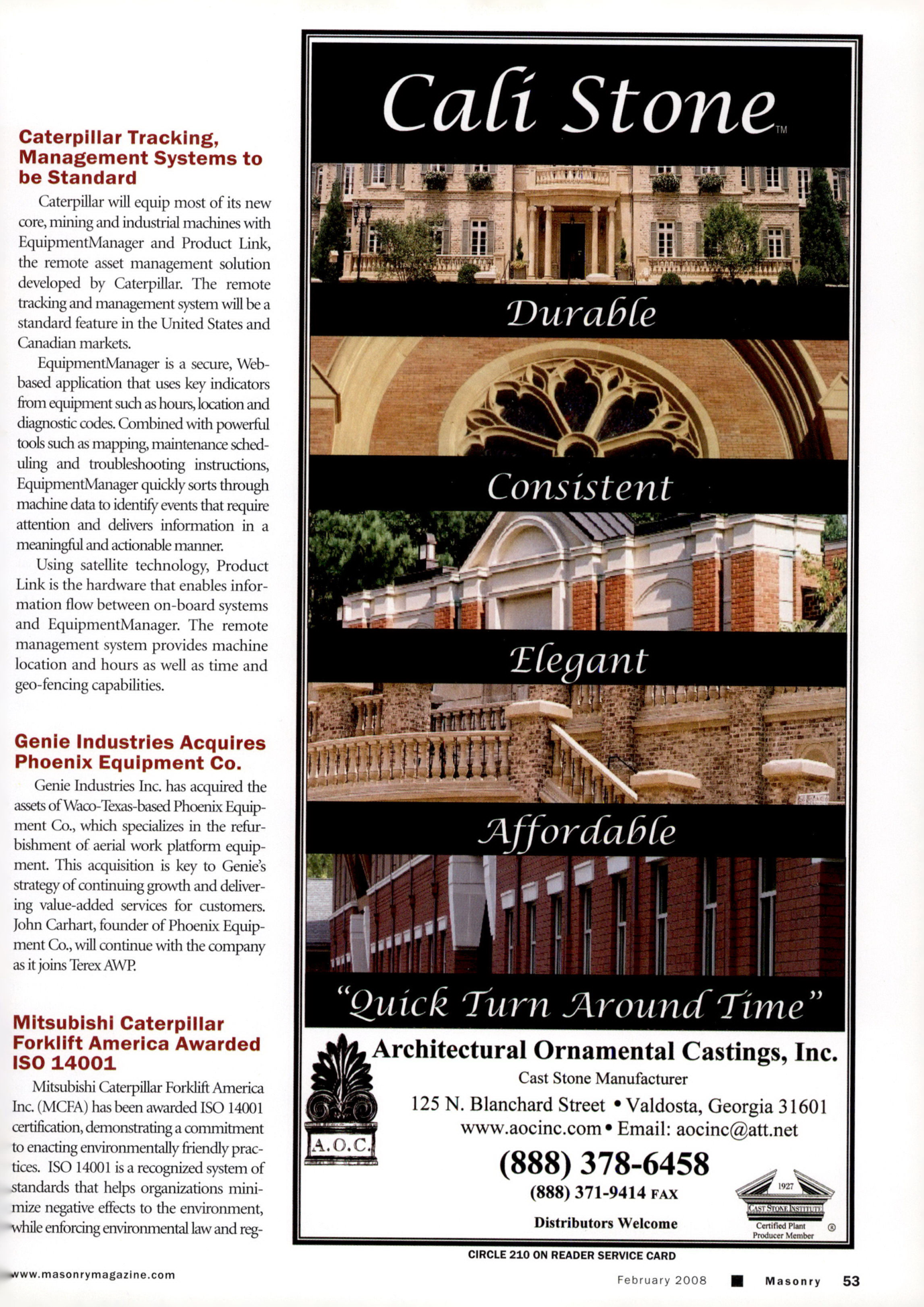 Masonry Magazine February 2008 Page. 55