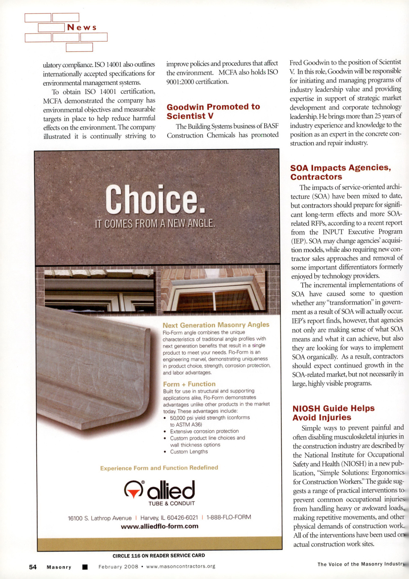 Masonry Magazine February 2008 Page. 56