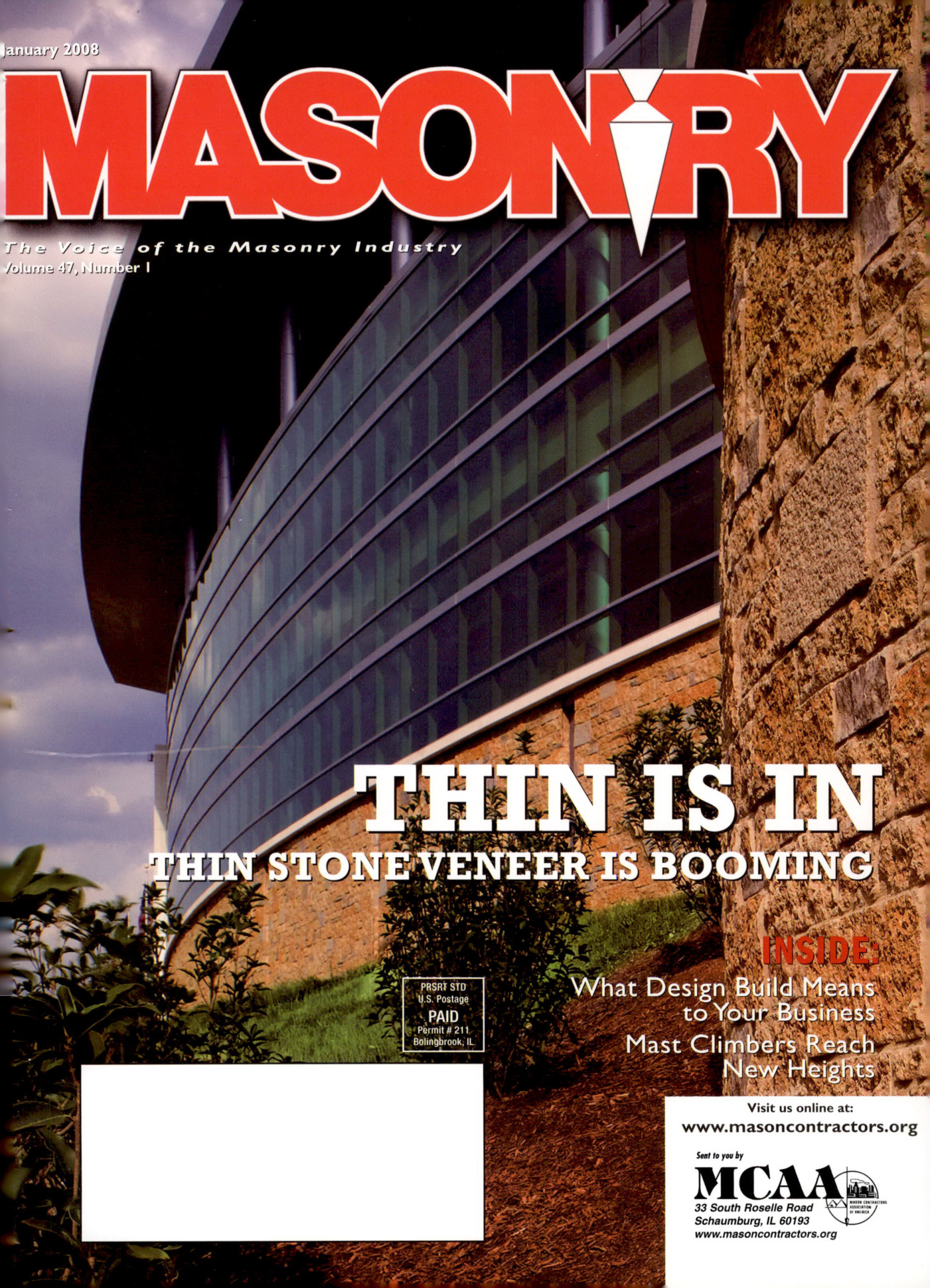 Masonry Magazine January 2008 Page. 1