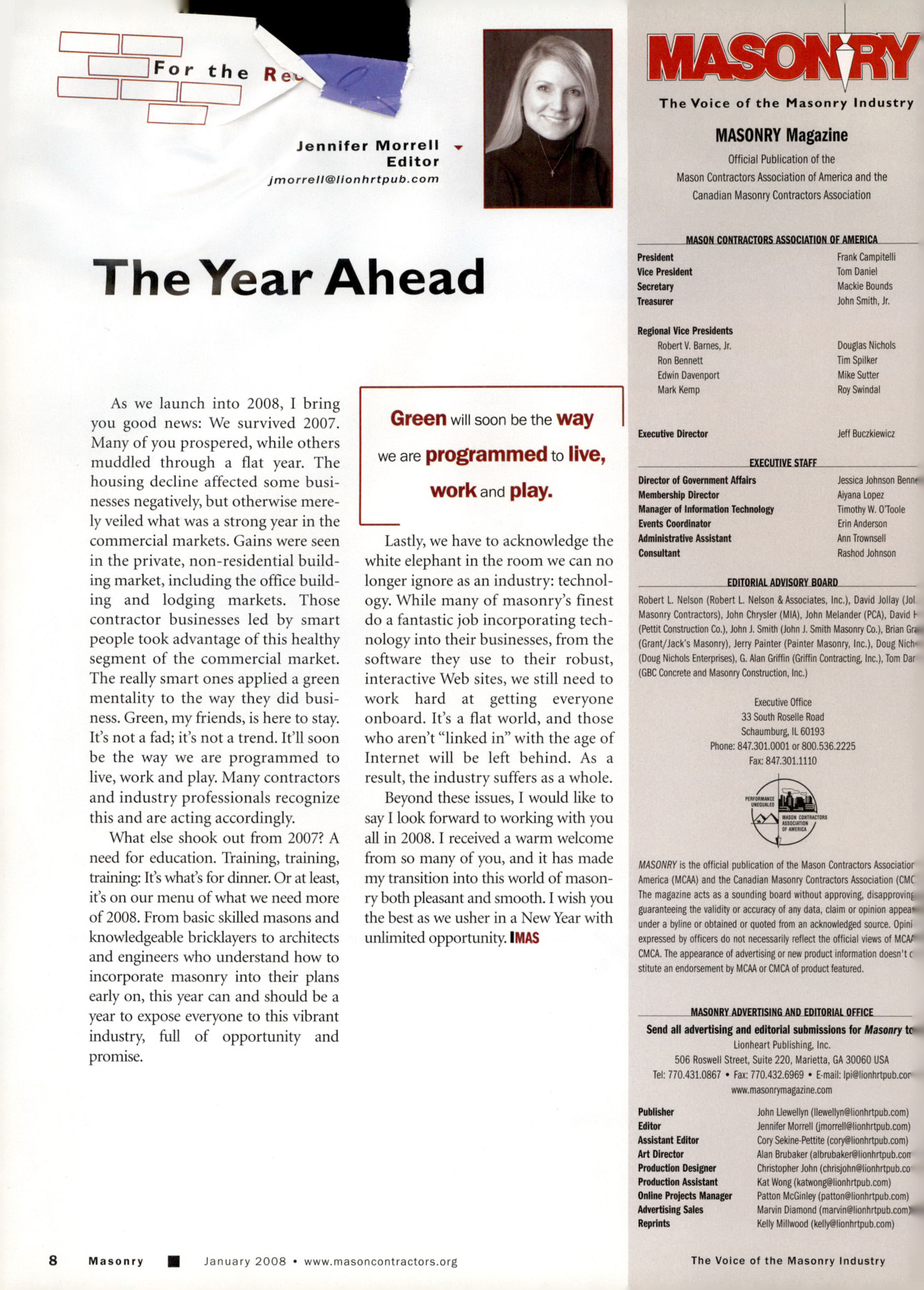 Masonry Magazine January 2008 Page. 10