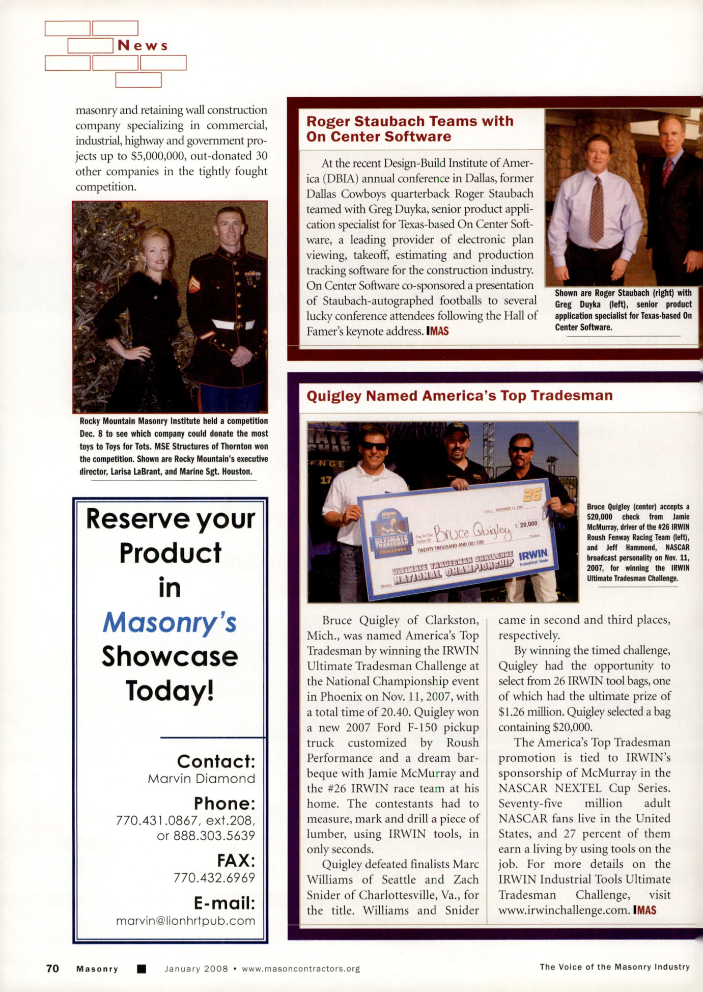 Masonry Magazine January 2008 Page. 74