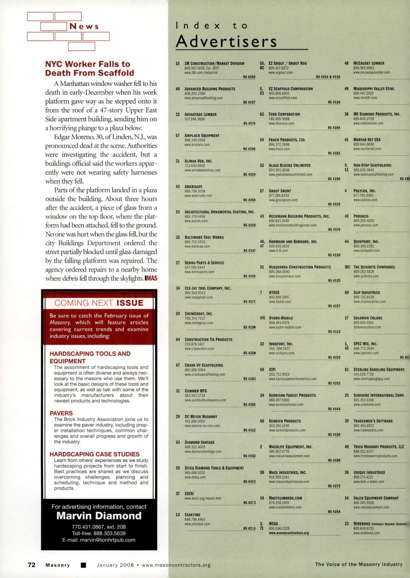 Masonry Magazine January 2008 Page. 76