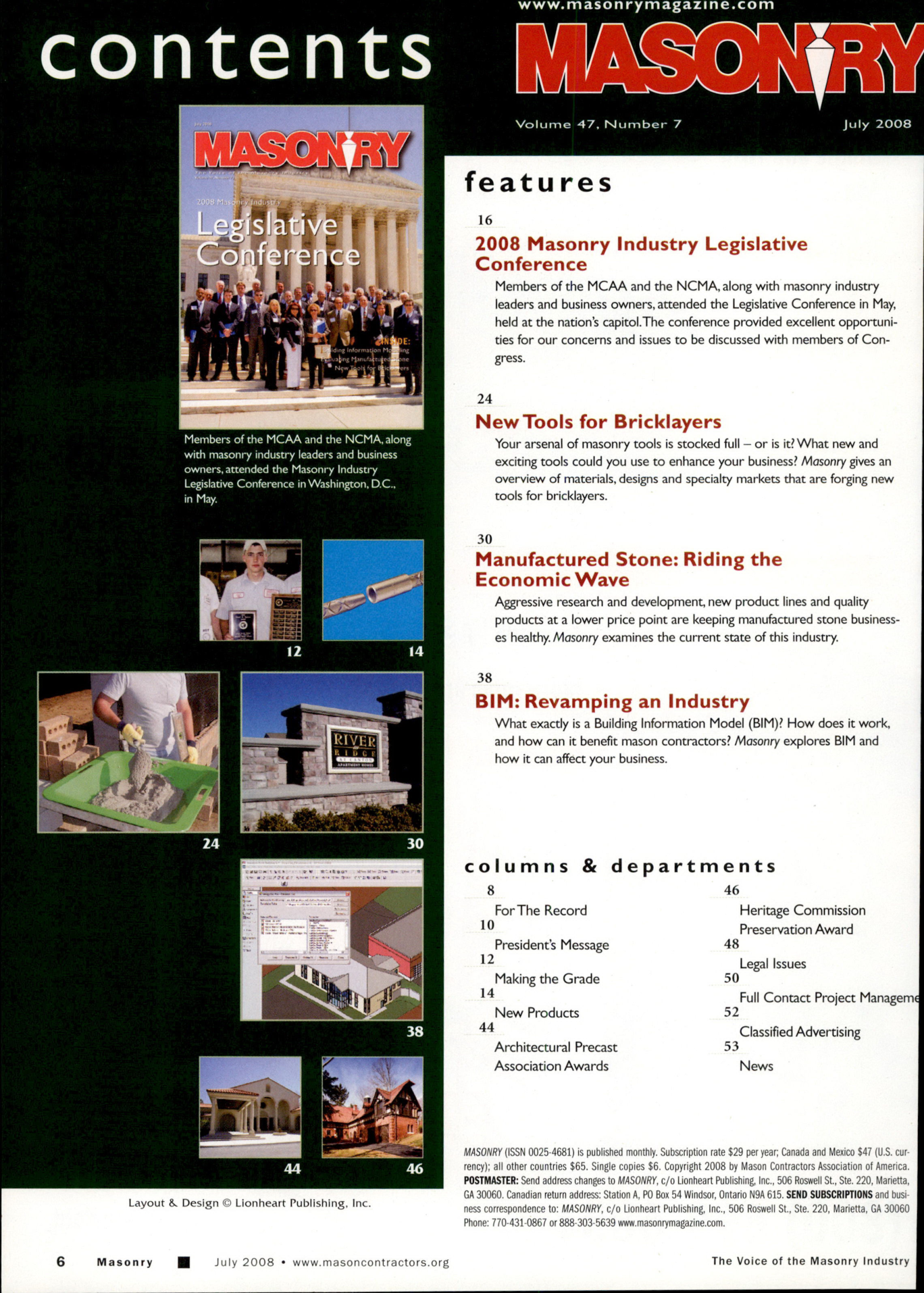 Masonry Magazine July 2008 Page. 8