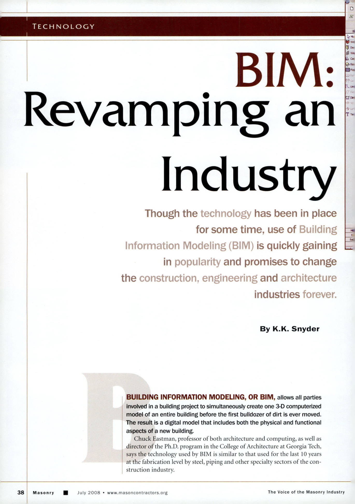 Masonry Magazine July 2008 Page. 40
