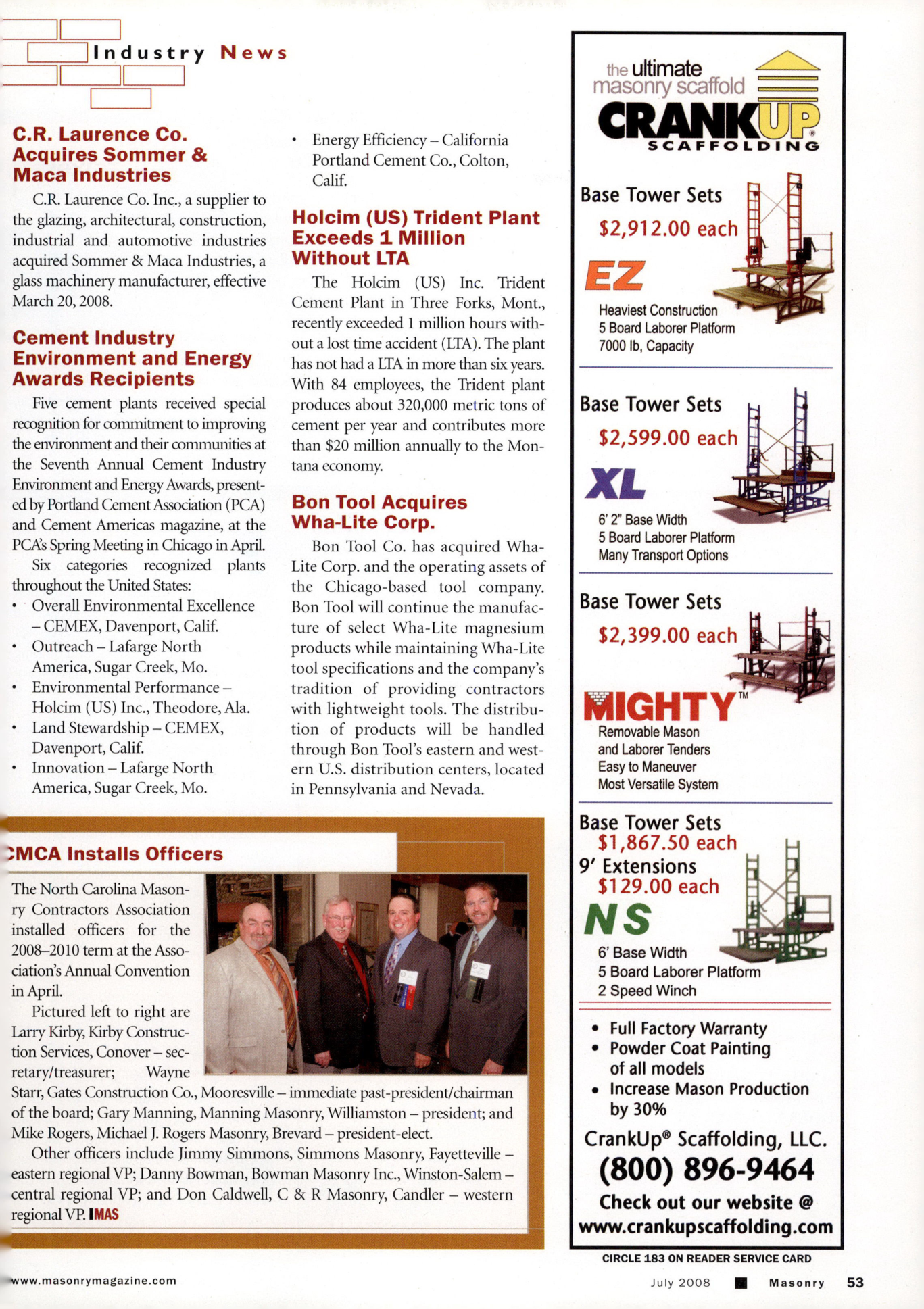 Masonry Magazine July 2008 Page. 55