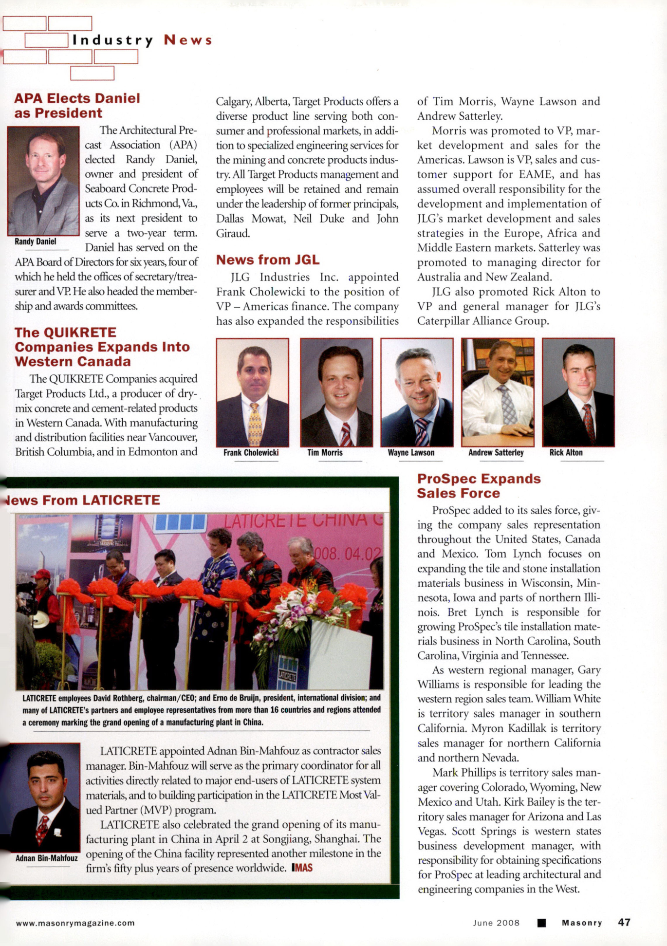 Masonry Magazine June 2008 Page. 49
