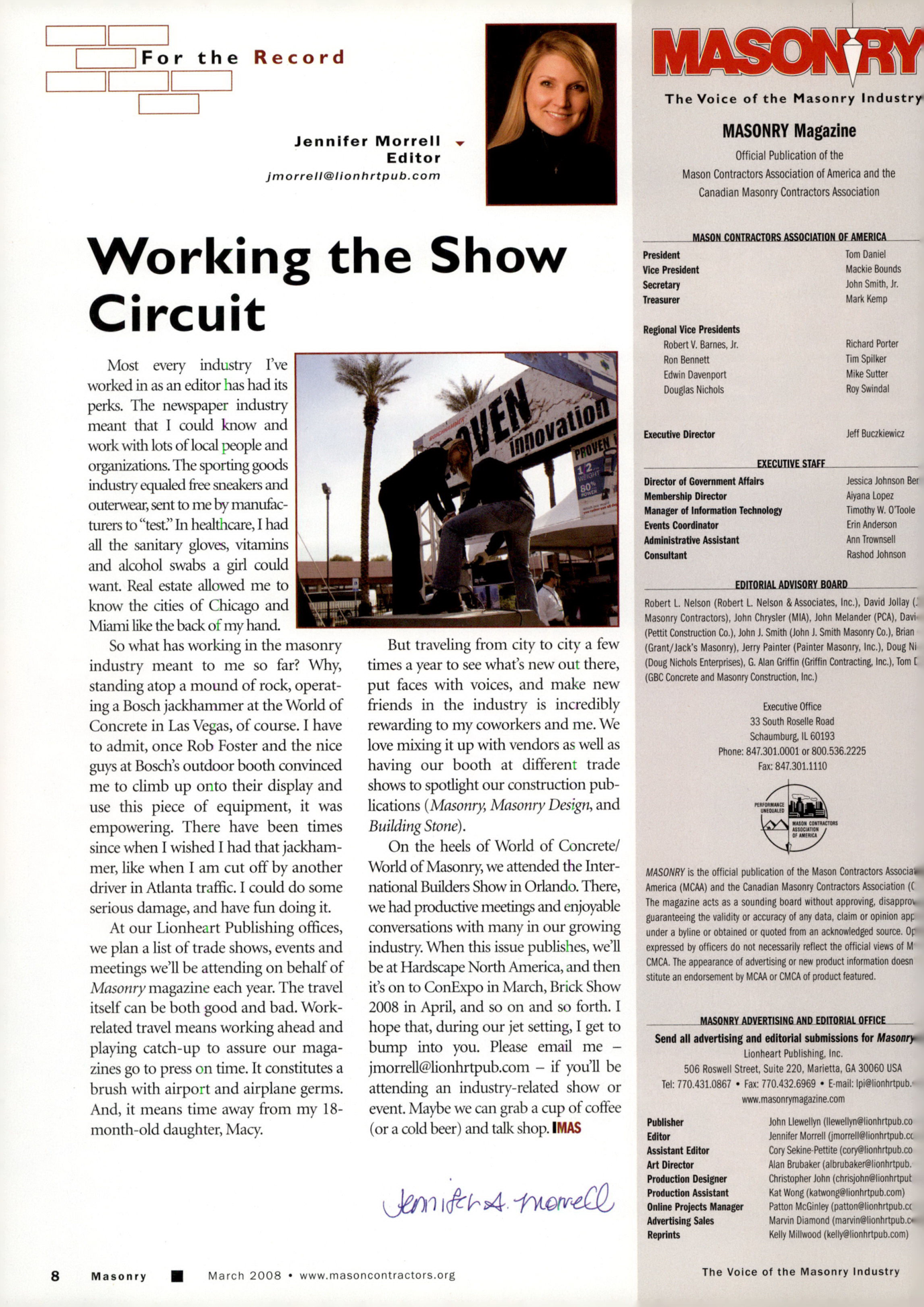 Masonry Magazine March 2008 Page. 10