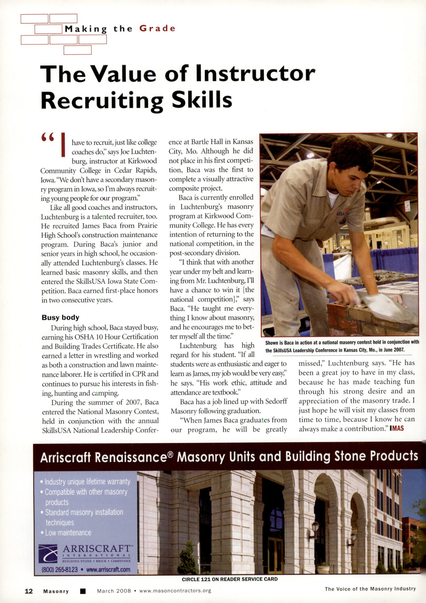 Masonry Magazine March 2008 Page. 14