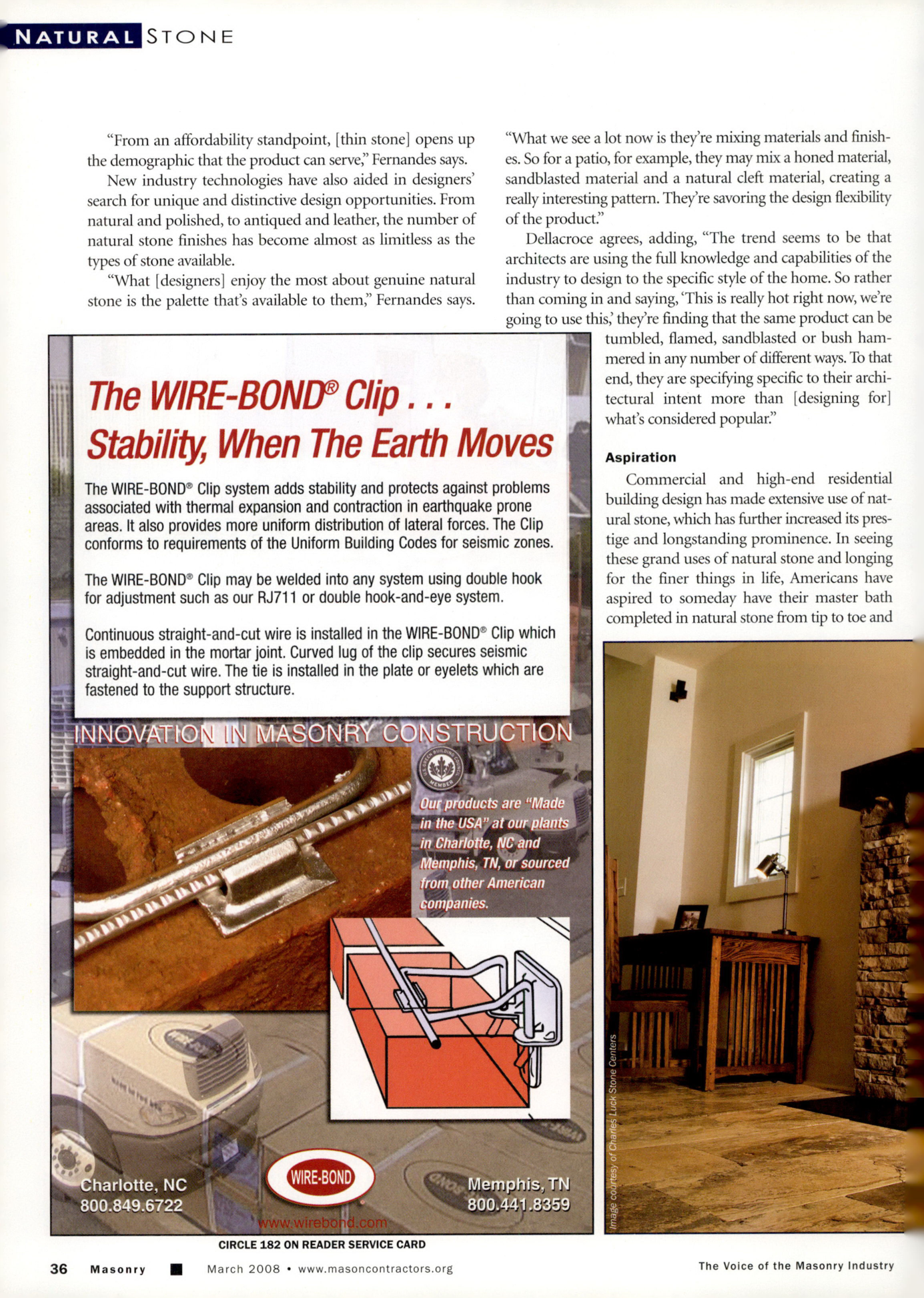 Masonry Magazine March 2008 Page. 38