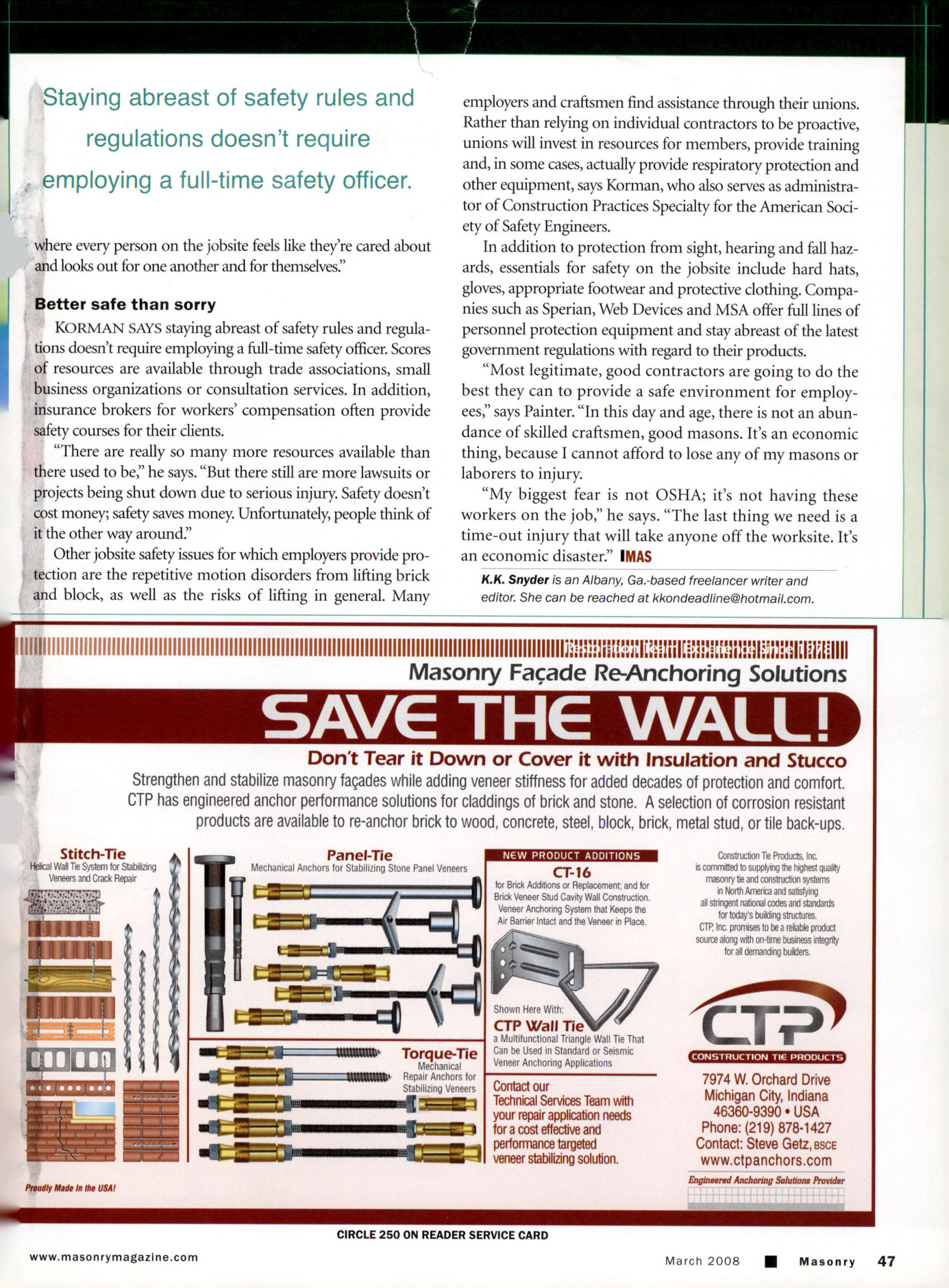Masonry Magazine March 2008 Page. 49