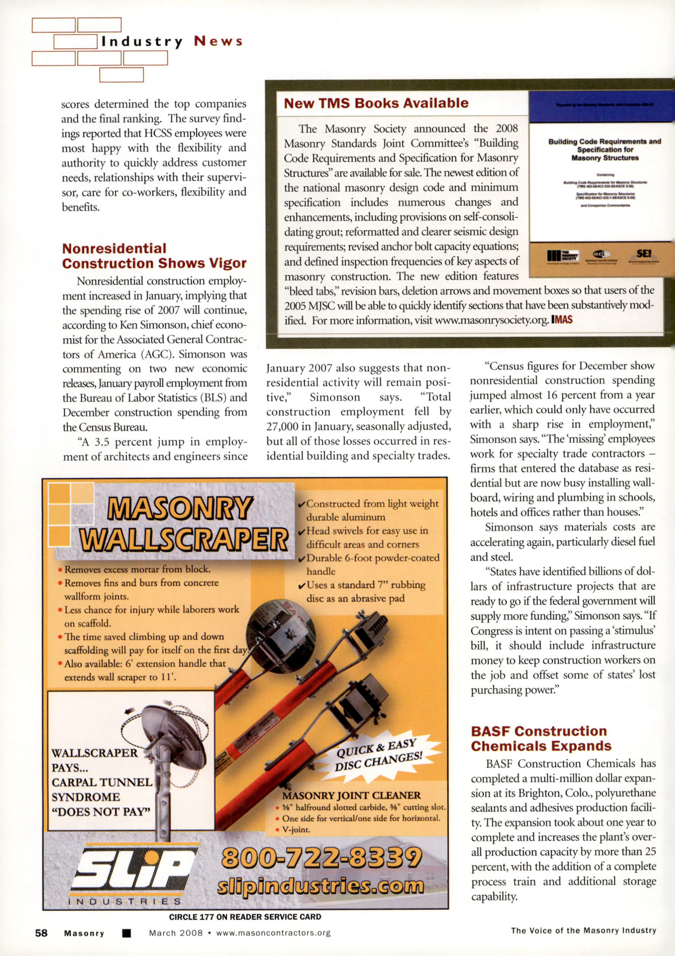 Masonry Magazine March 2008 Page. 68