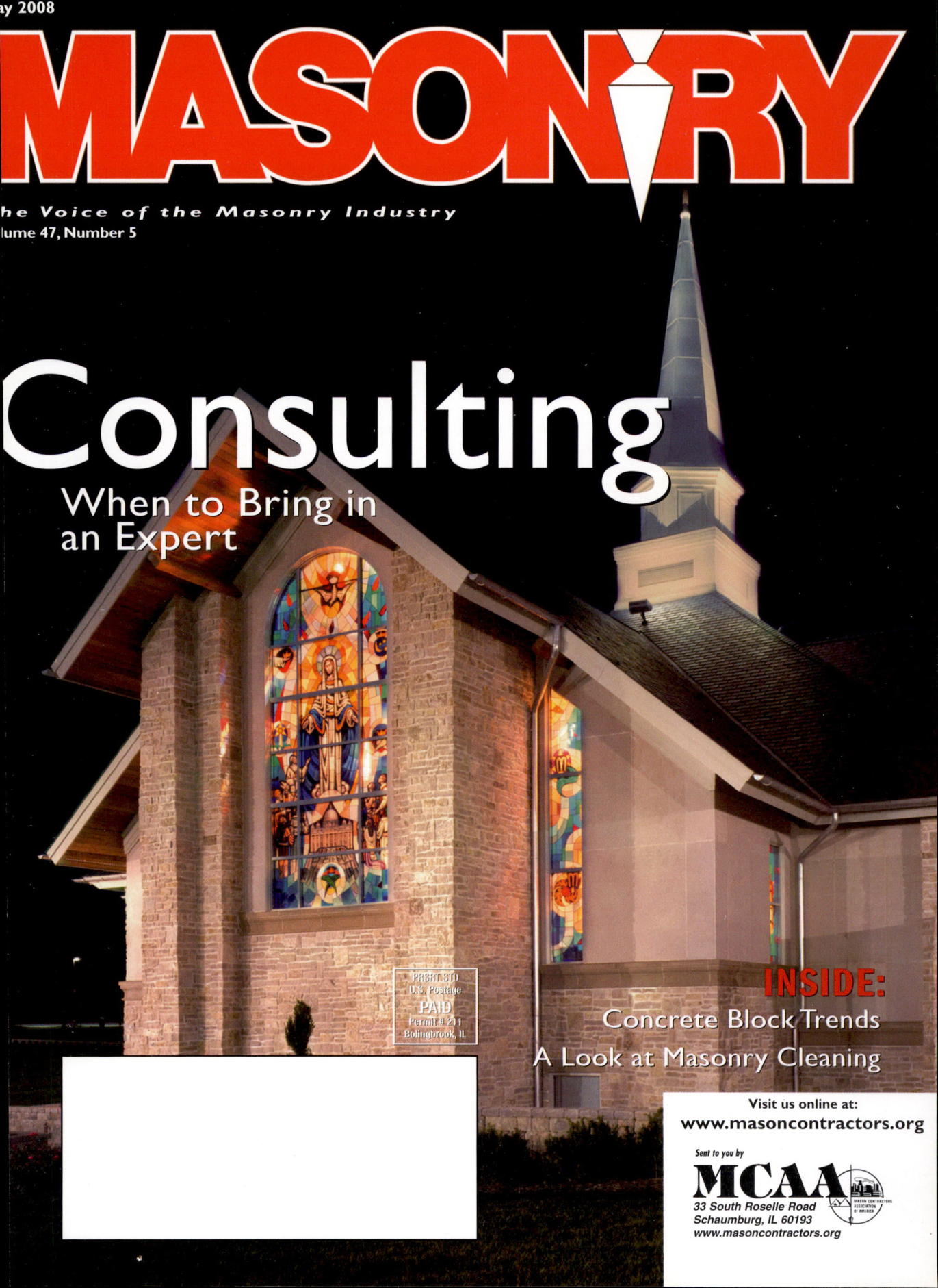 Masonry Magazine May 2008 Page. 1