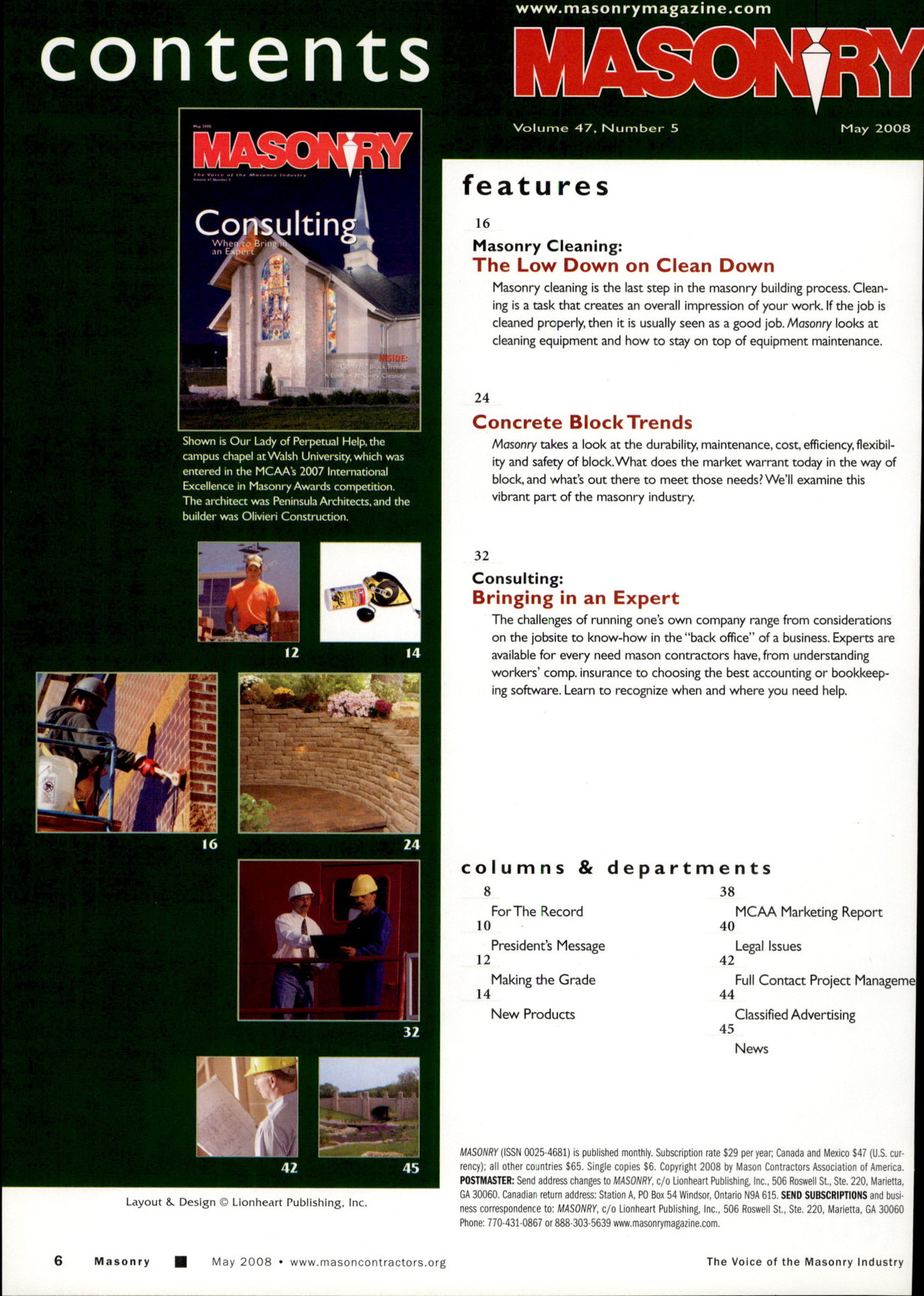Masonry Magazine May 2008 Page. 8