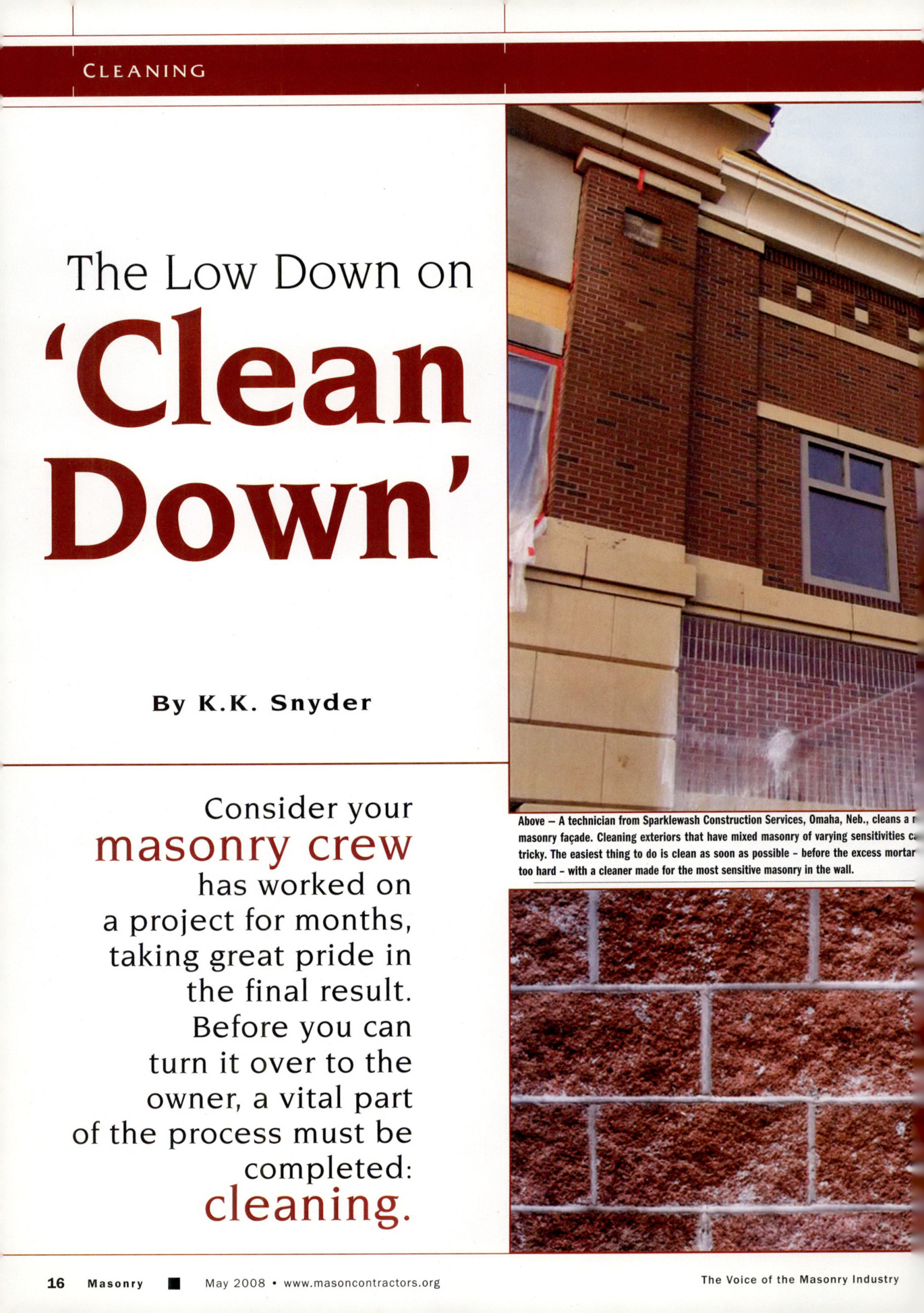 Masonry Magazine May 2008 Page. 18