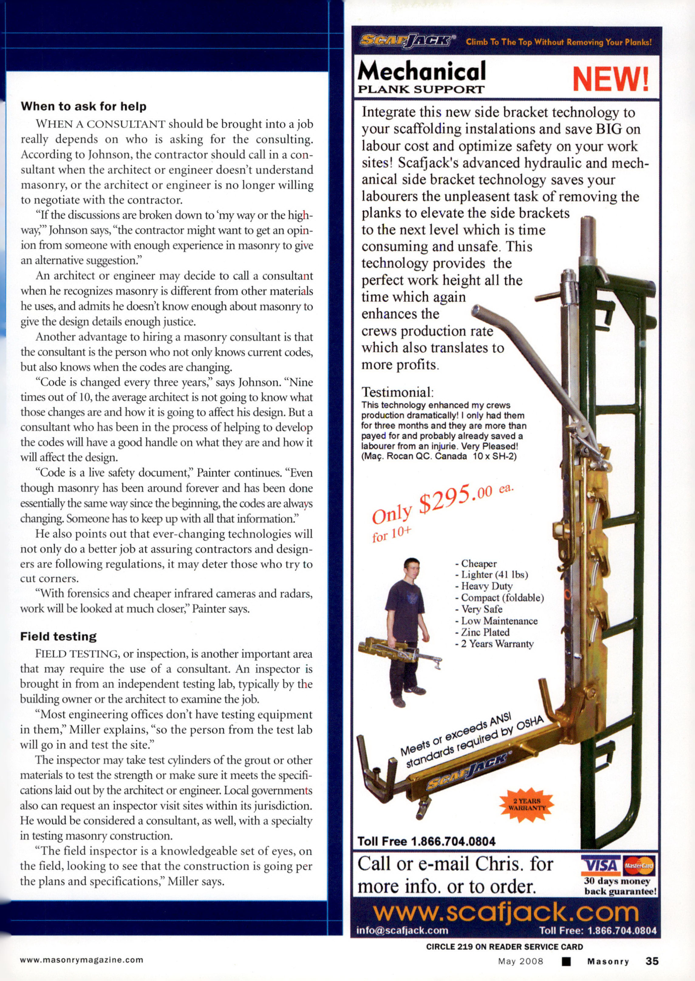 Masonry Magazine May 2008 Page. 37