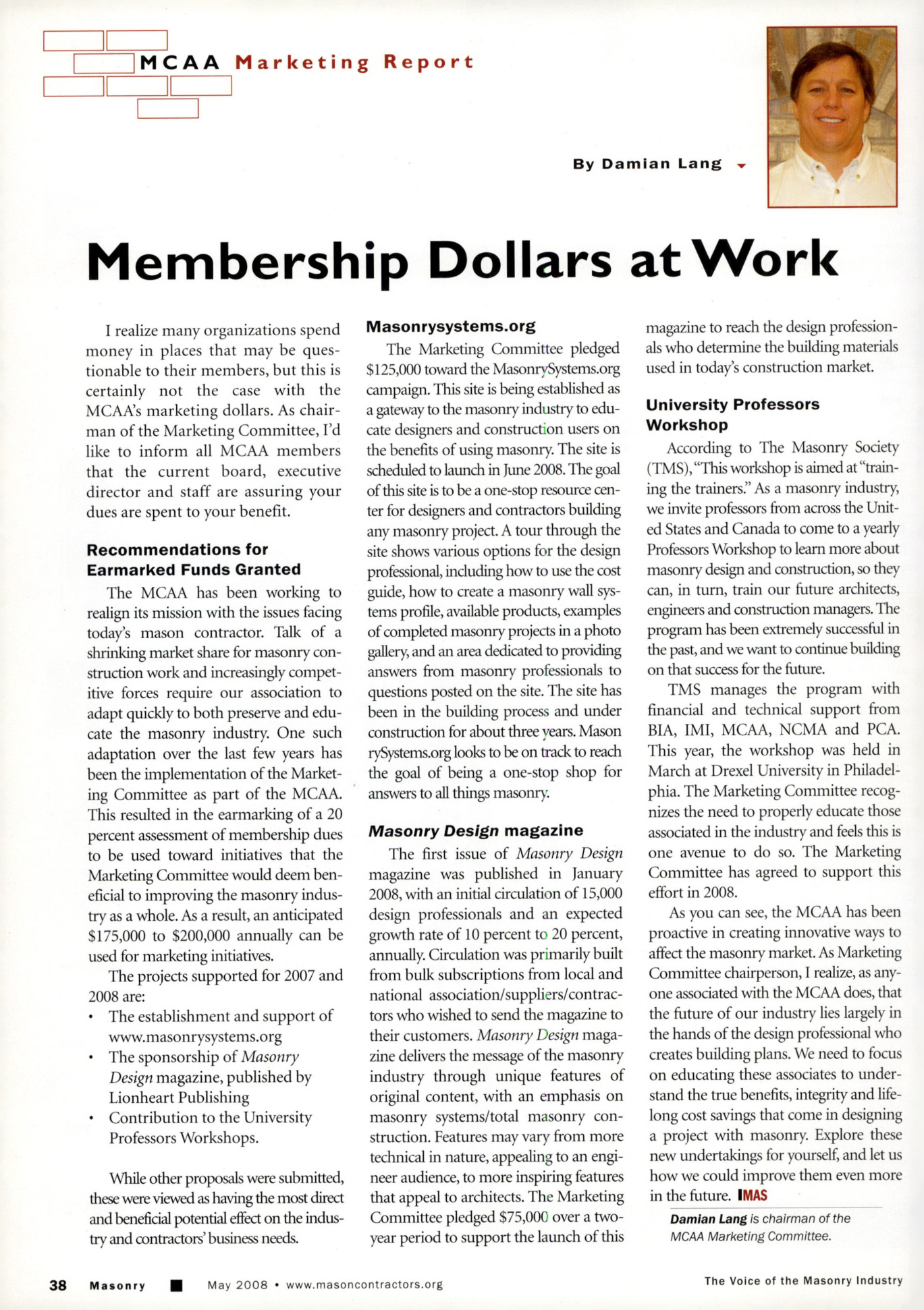 Masonry Magazine May 2008 Page. 40