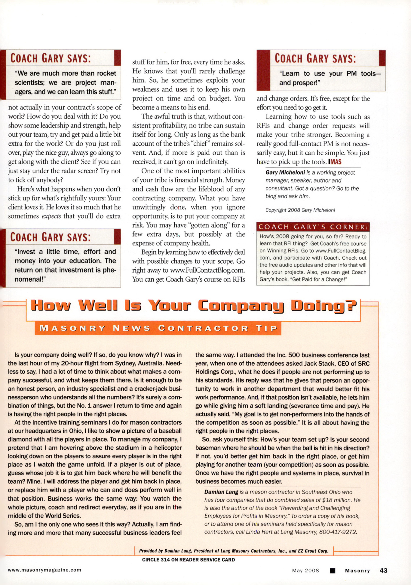 Masonry Magazine May 2008 Page. 45