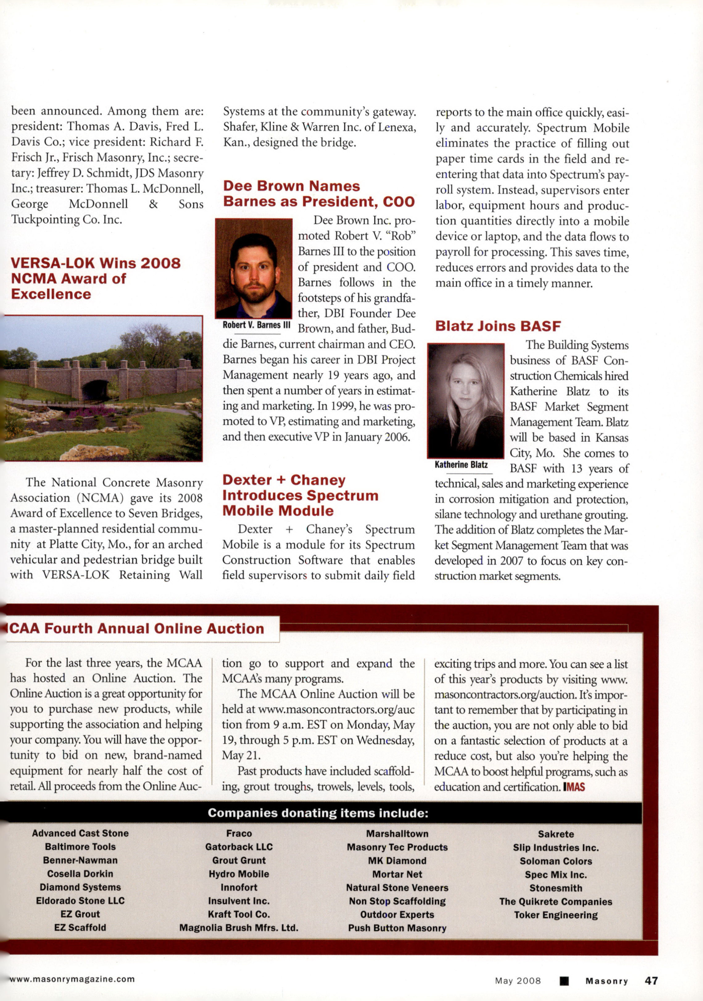 Masonry Magazine May 2008 Page. 49