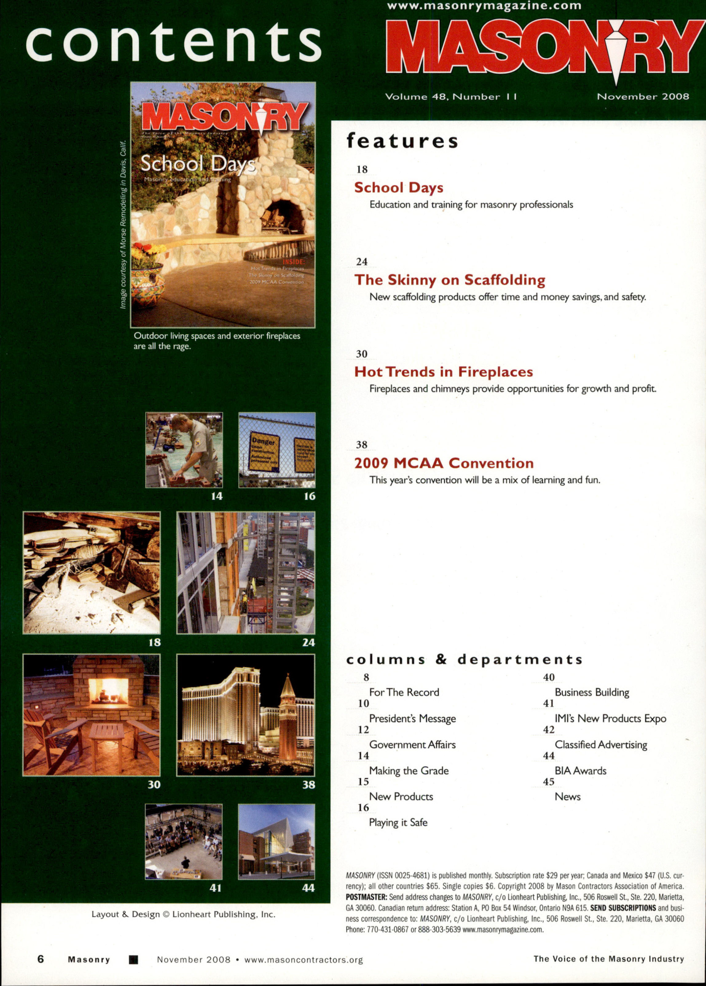 Masonry Magazine November 2008 Page. 8
