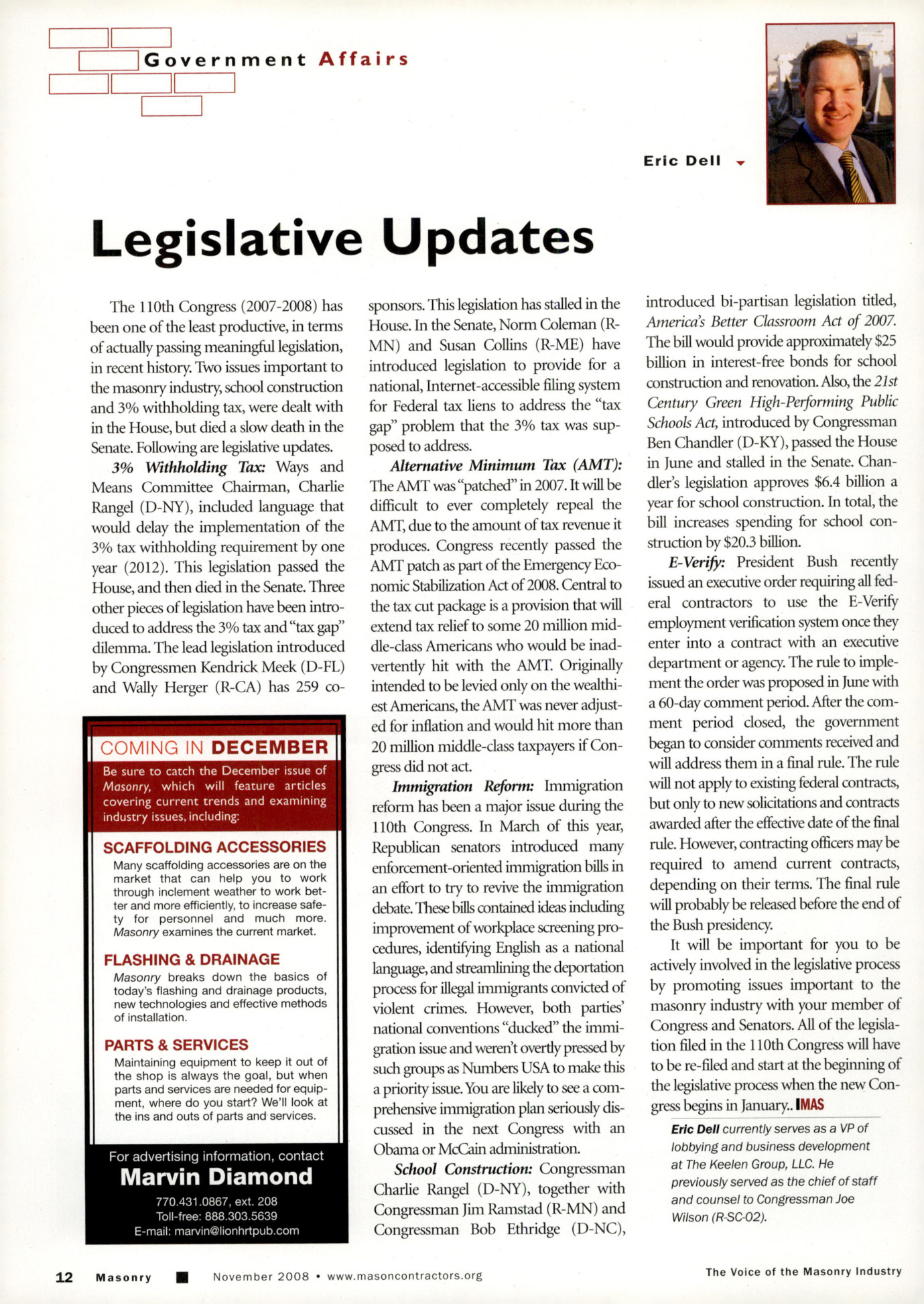 Masonry Magazine November 2008 Page. 14