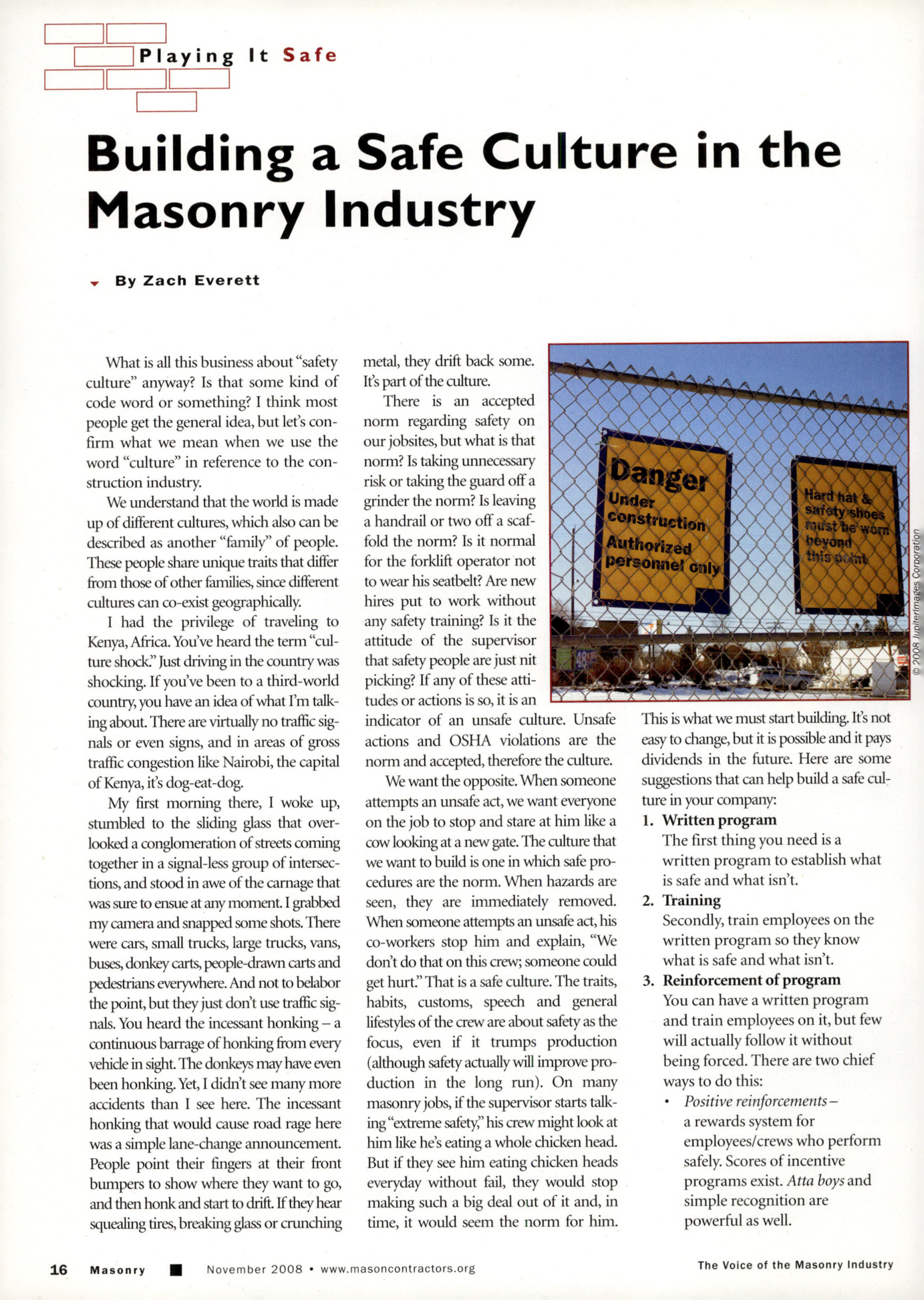Masonry Magazine November 2008 Page. 18