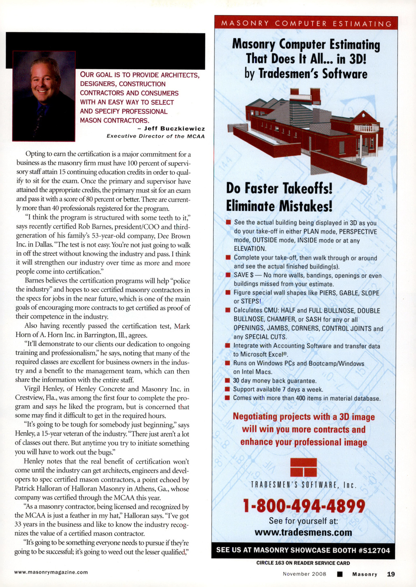 Masonry Magazine November 2008 Page. 21